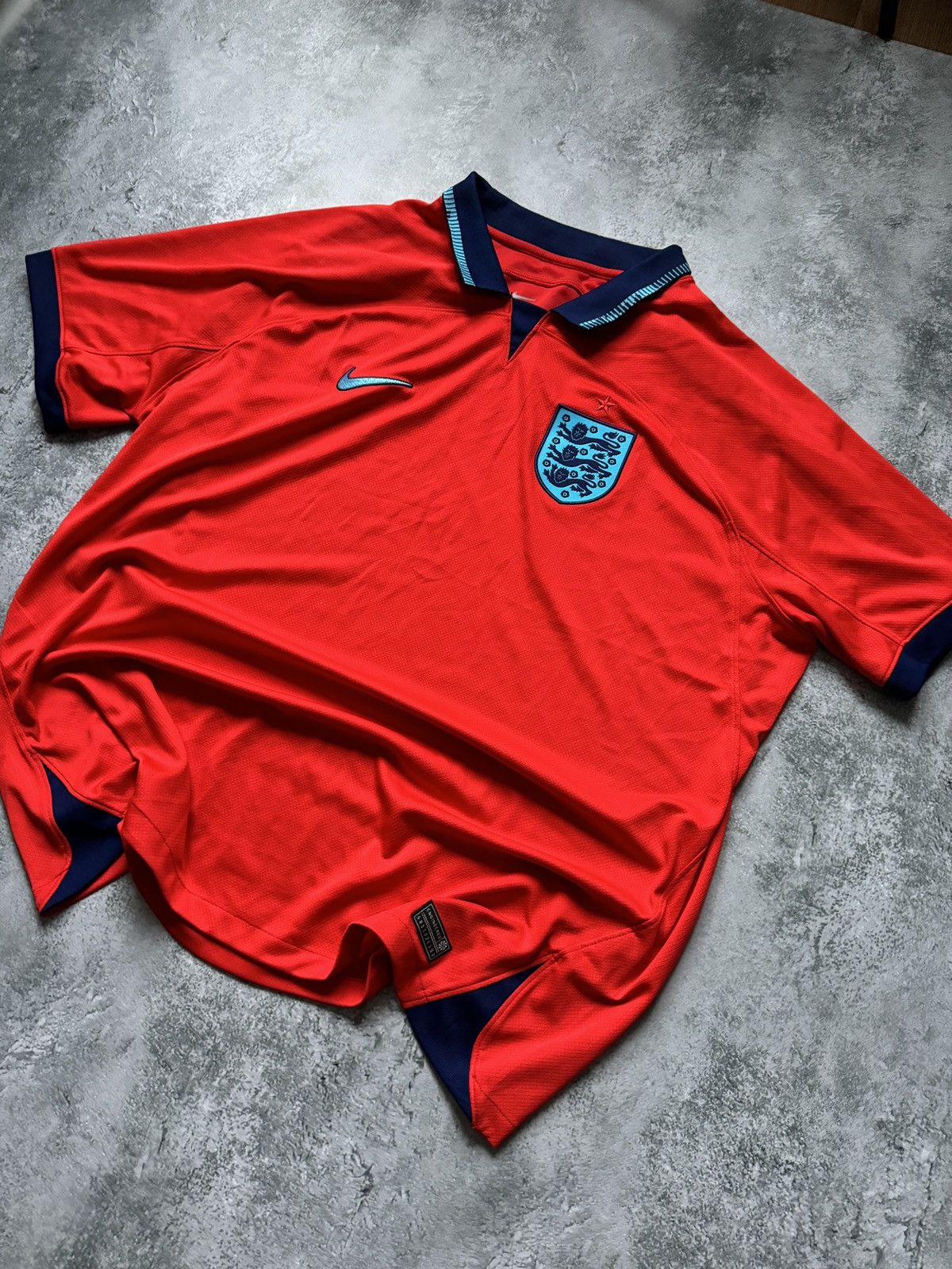 Nike × Vintage Nike Authentic England National Team 2022 Red Soccer Jersey Size US XXL / EU 58 / 5 - 2 Thumbnail