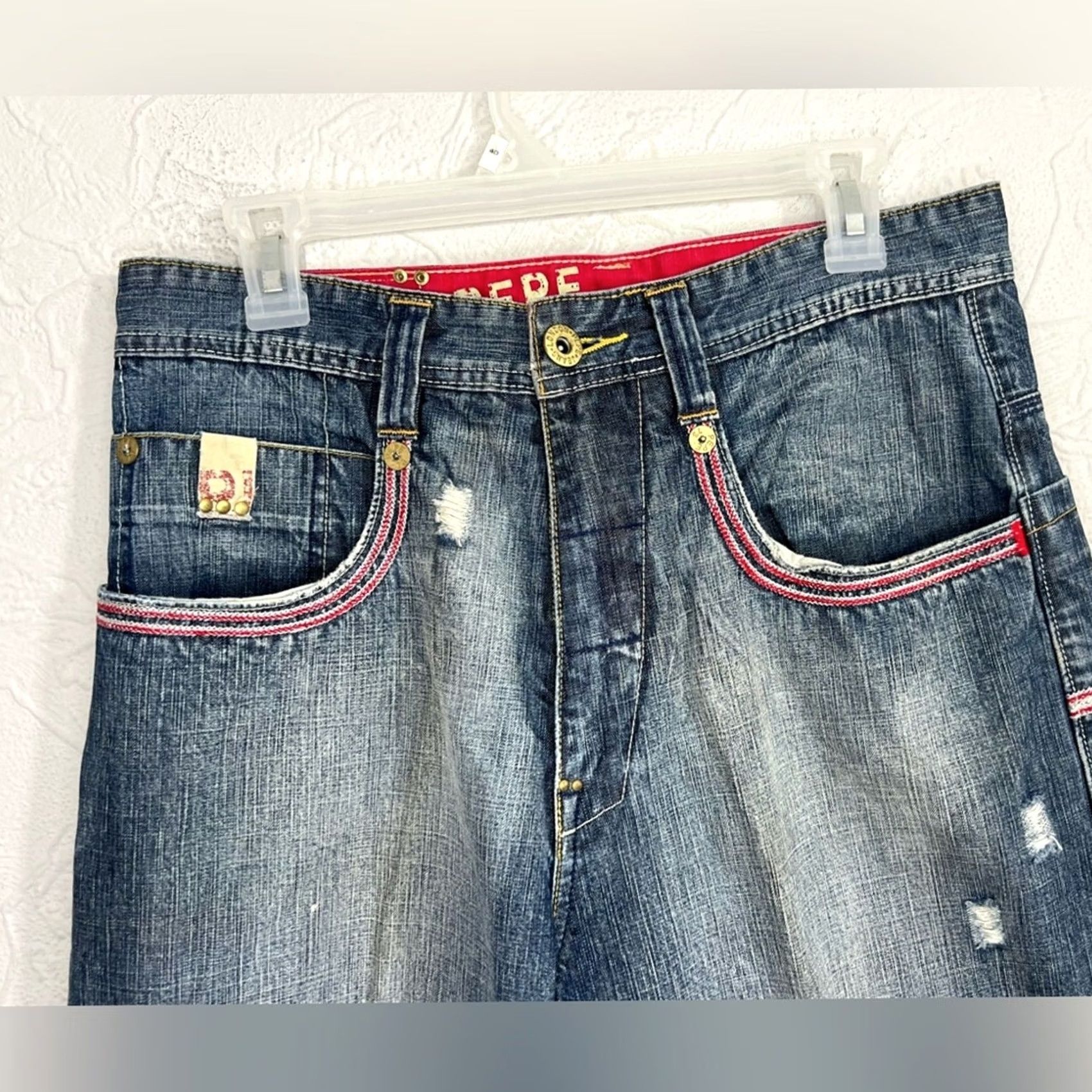 Pepe Jeans VINTAGE Pepe Jeans London Men's 32x32 Beaded Embroidered Baggy 90’s RARE Size US 32 / EU 48 - 7 Thumbnail