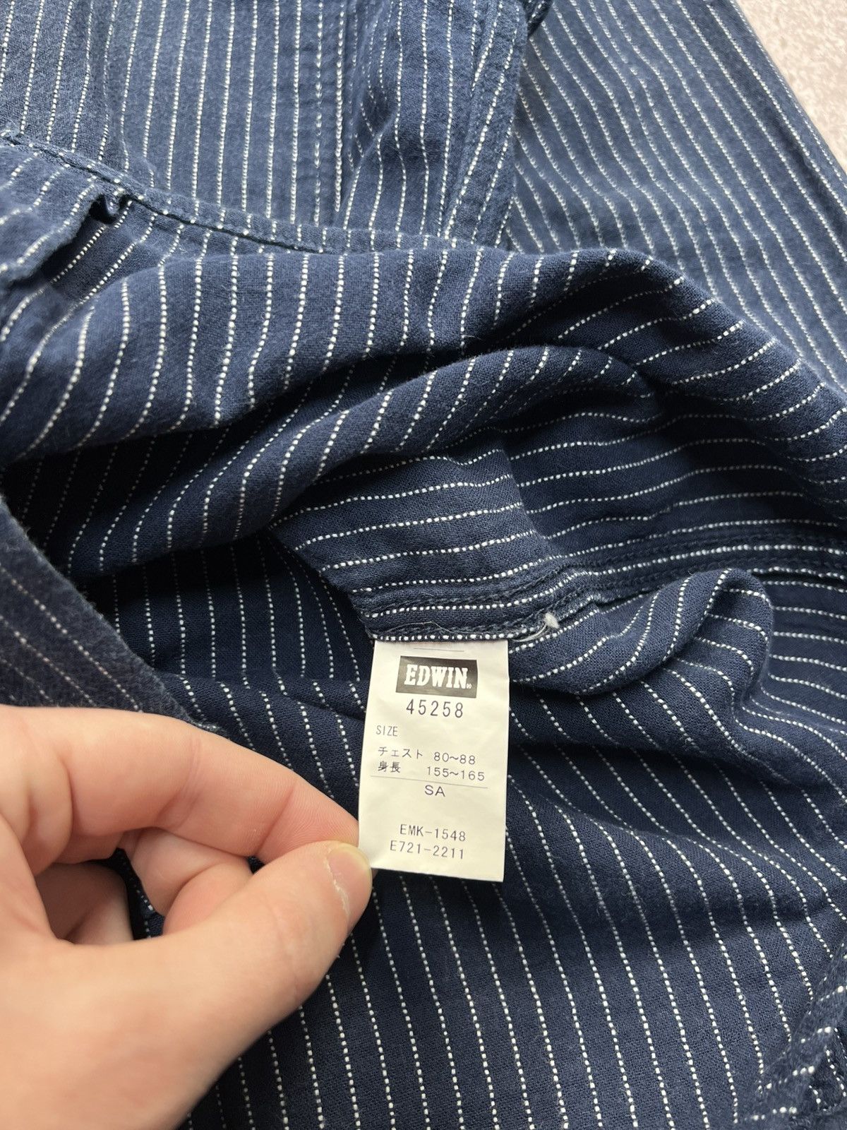 Edwin Vintage Edwin Blue Indigo Labour Workwear Docker Shirt Size US S / EU 44-46 / 1 - 4 Thumbnail