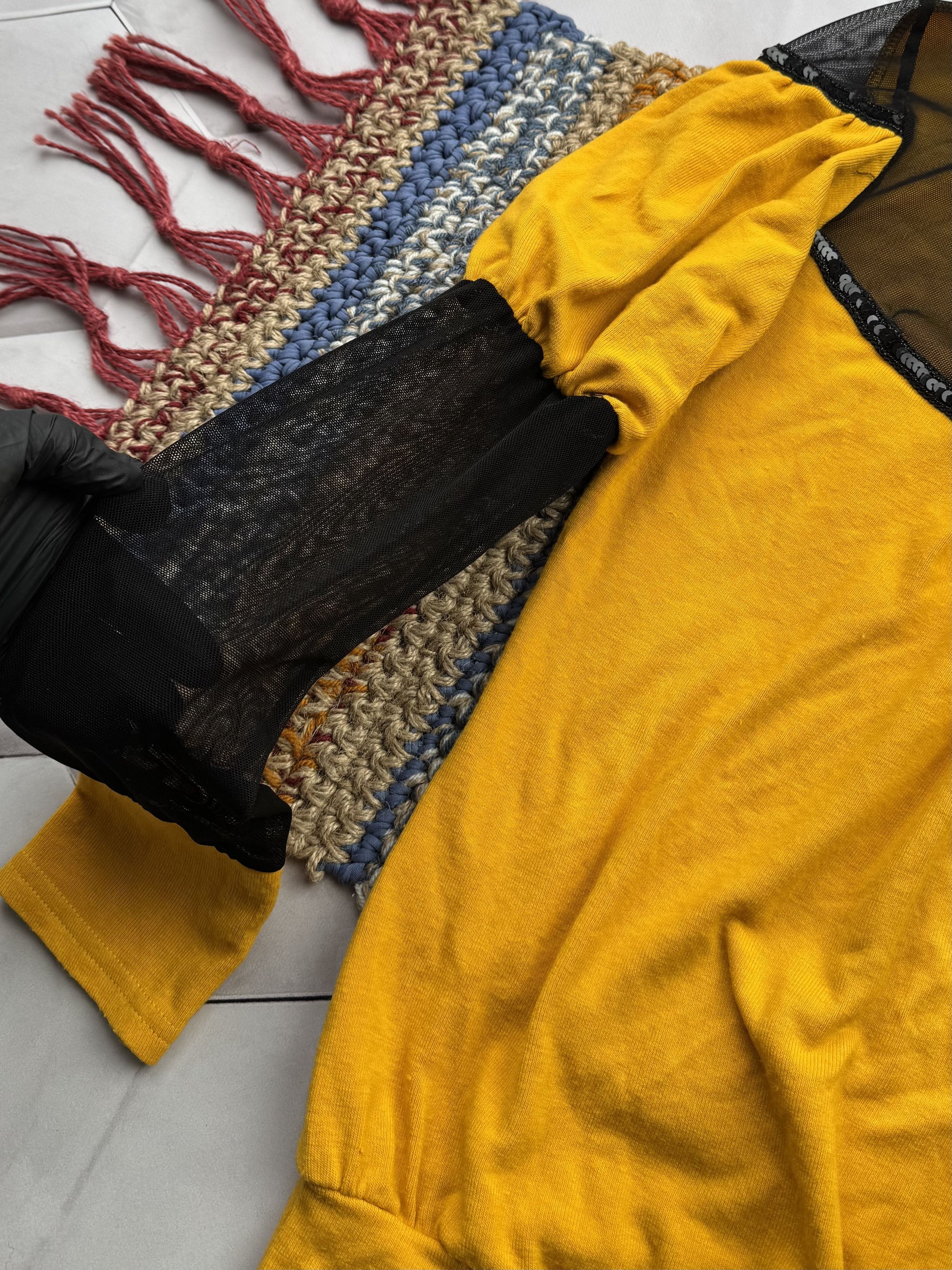 Japanese Brand Vintage Long Sleeve With Mesh Details(E4) Size M / US 6-8 / IT 42-44 - 4 Thumbnail