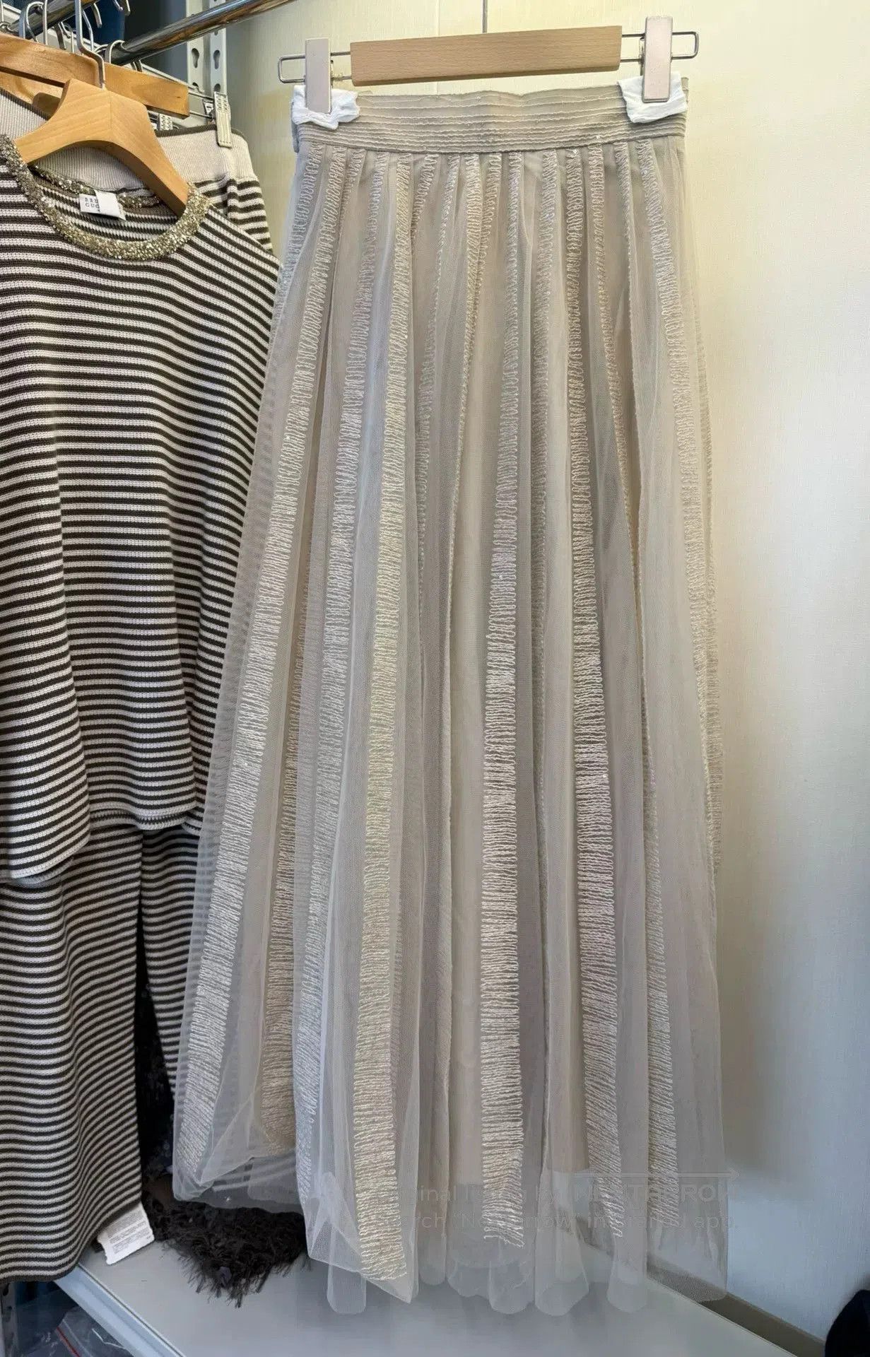 Brunello Cucinelli Sequin Midi Skirt.