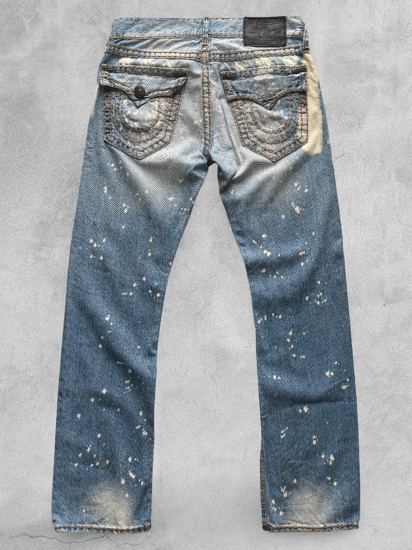 True Religion *RARE* True Religion “Ricky Super T” Stitch jeans [AZULS] Size US 32 / EU 48 - 3 Thumbnail