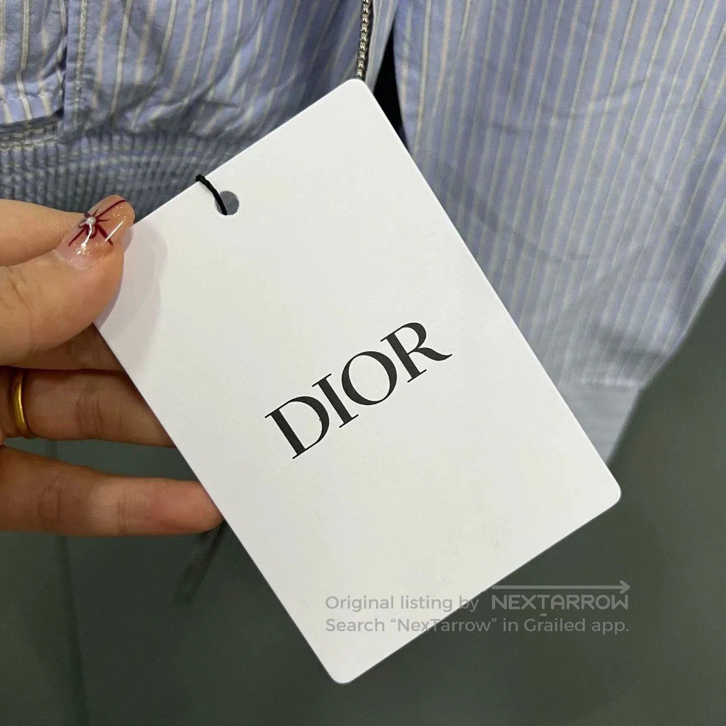 Dior Dior Striped Embroidered Lily Logo Jacket. Size XL / US 12-14 / IT 48-50 - 5 Thumbnail