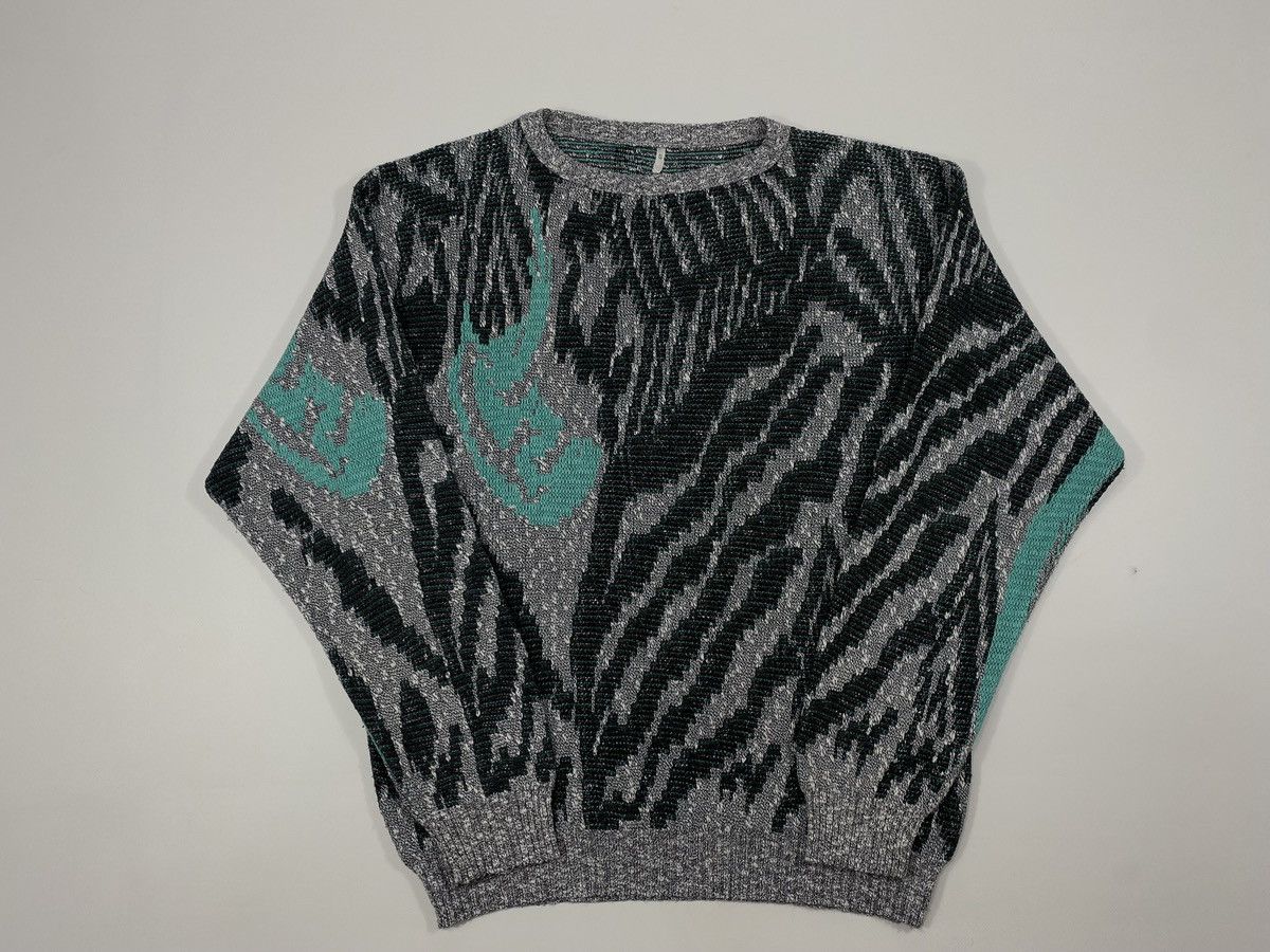 Vintage 🔥LASTDROP🔥 VTG 70s 80s Abstract Web Knit Avant Garde Sweater Size US L / EU 52-54 / 3 - 9 Thumbnail