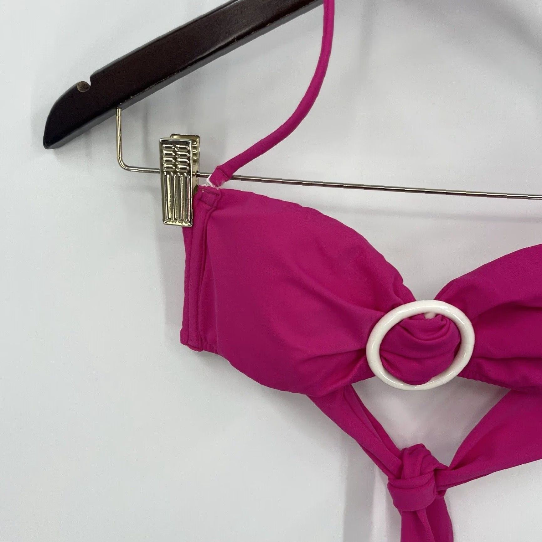 Victoria's Secret Victoria's Secret Bikini Top Women Small Pink Halter 90s Beach Swimwear Vacation Size S / US 4 / IT 40 - 2 Thumbnail