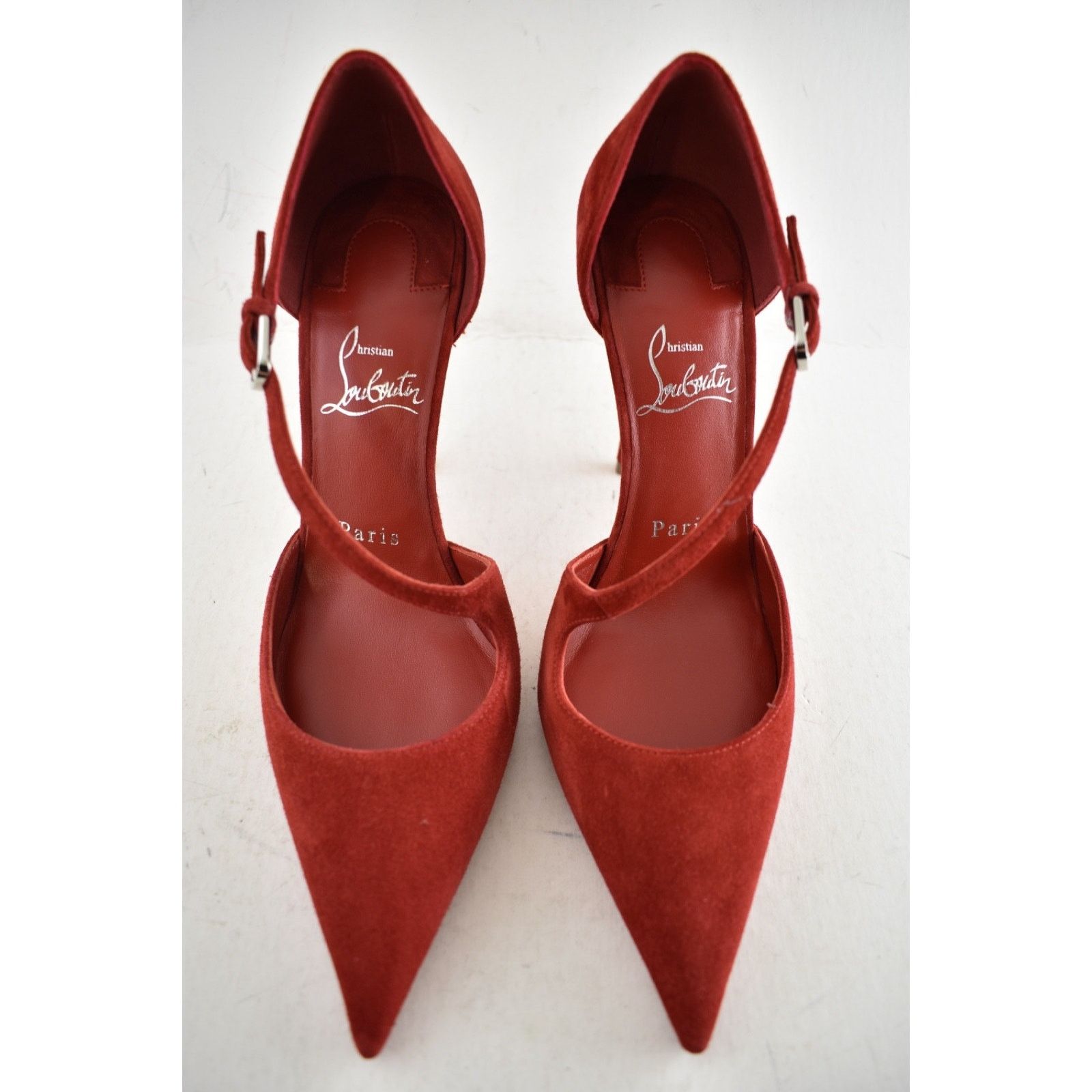 Christian Louboutin Christian Louboutin Miss Ziggyta Red Suede Pump 36.5 Size US 6.5 / IT 36.5 - 7 Thumbnail