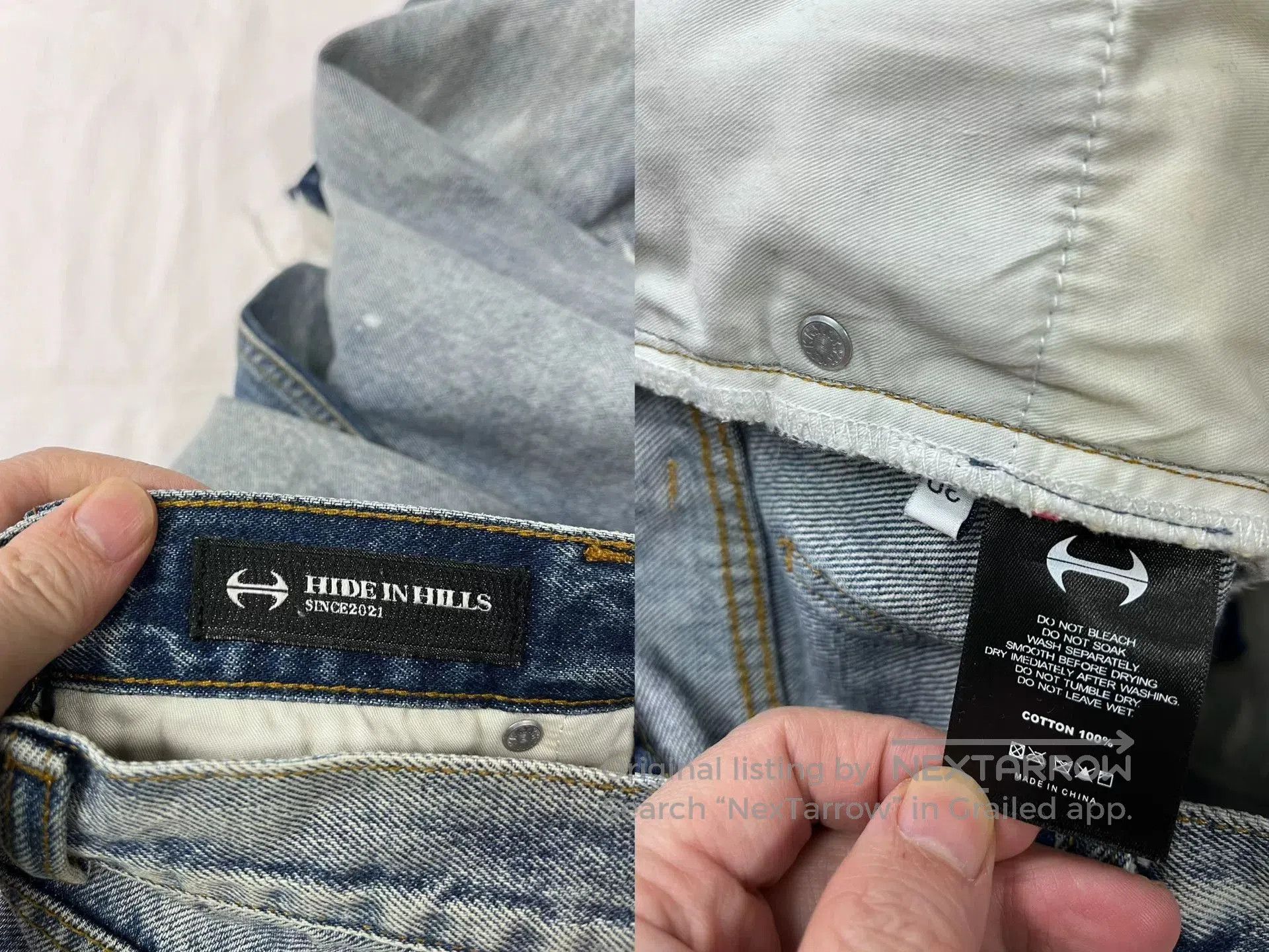 HIDEAWAYS Hide in Hills Ink Splatter Flared Washed Jeans. Size 30" / US 8 / IT 44 - 7 Thumbnail