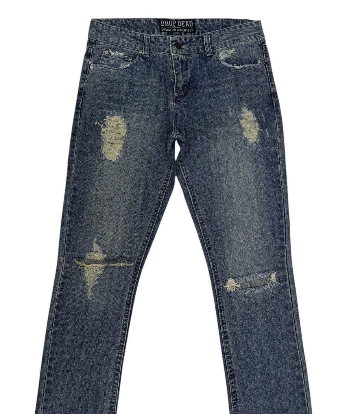 Drop Dead × Drop Dead Clothing Drop Dead Skinny Slim Fit Distressed Denim Jeans Size 30" / US 8 / IT 44 - 5 Thumbnail
