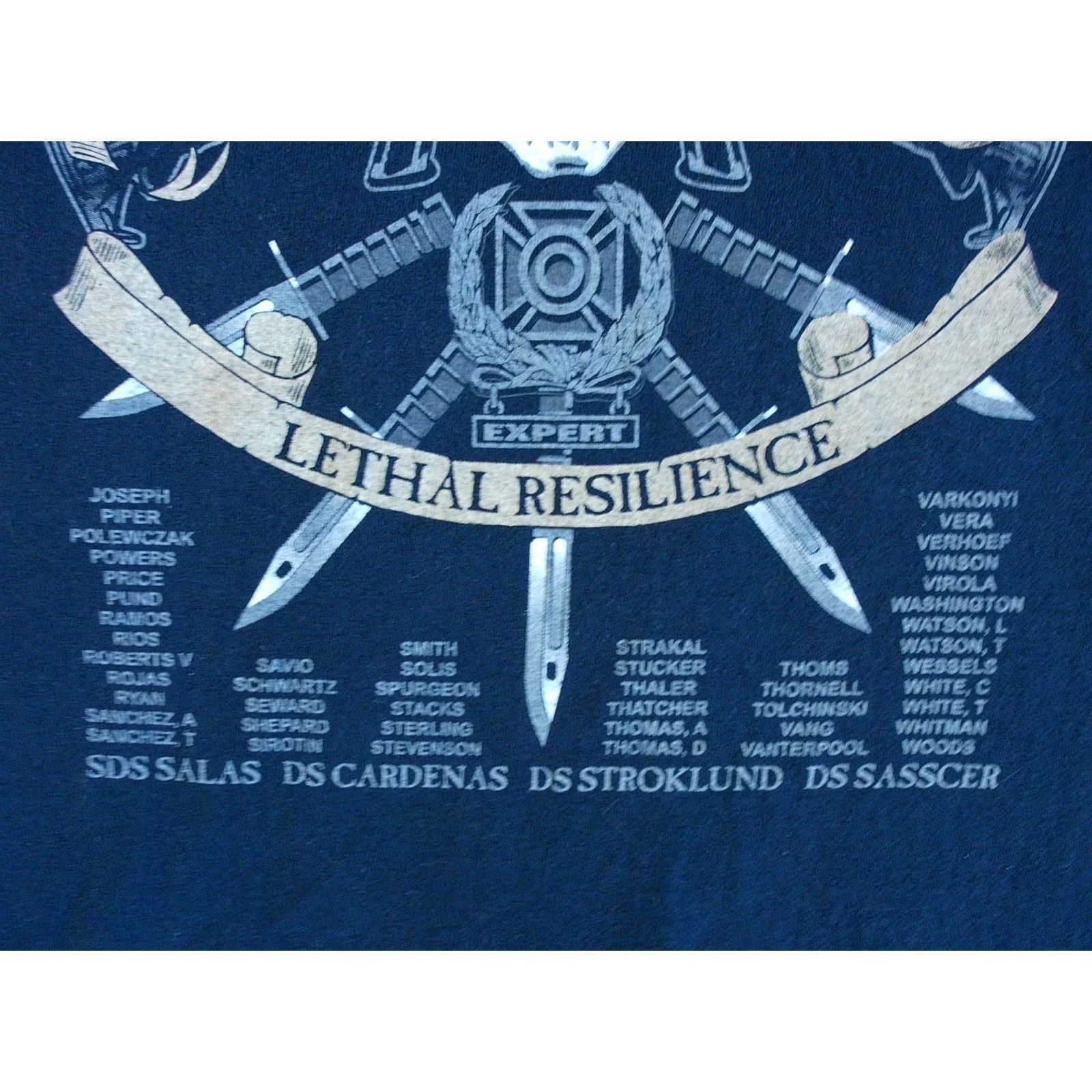 Gildan Nike Delta Battery Rough Riders T Shirt Men Large Army USA Military Graphic Print Double-Sided Black Cotton Gildan 2010s Size US L / EU 52-54 / 3 - 5 Thumbnail