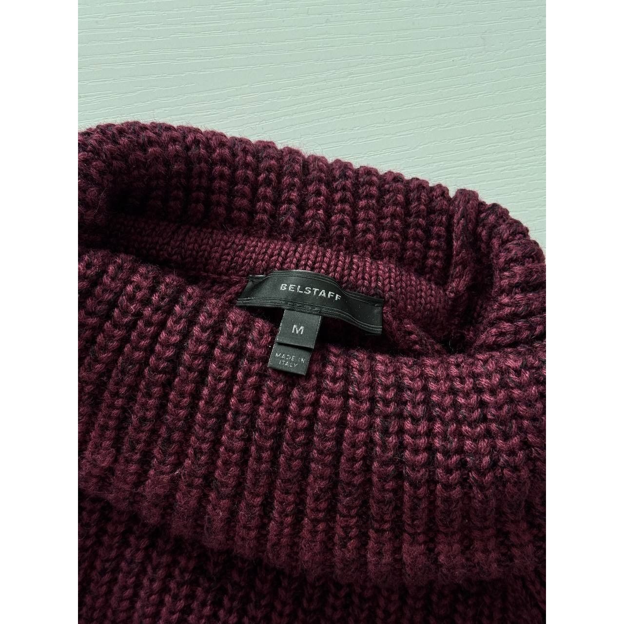 Belstaff Belstaff Turtleneck Sweater Burgundy Red Wool Size US M / EU 48-50 / 2 - 5 Thumbnail