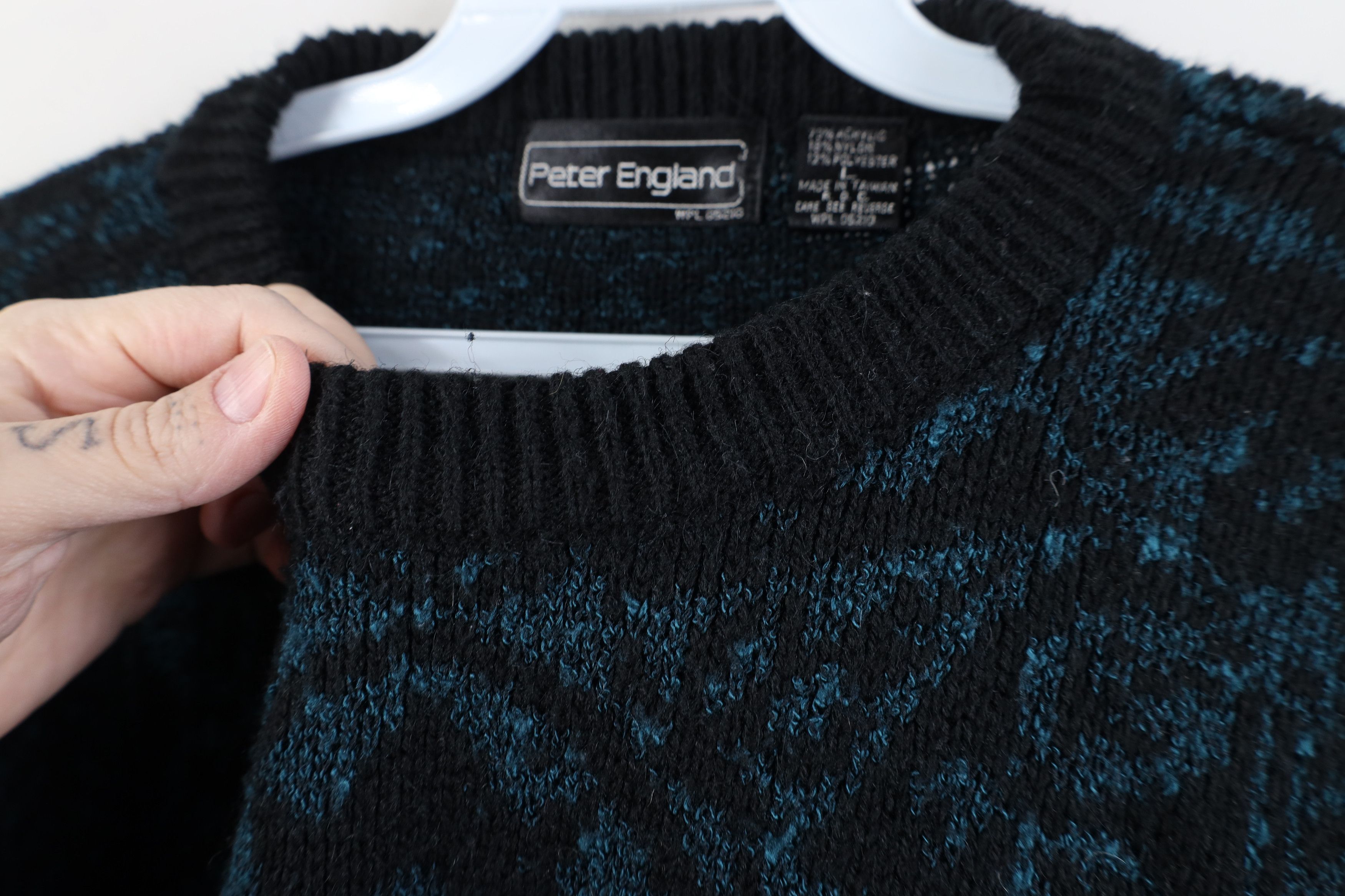 Vintage Vintage 90s Streetwear Flower Knit Crewneck Sweater Size US L / EU 52-54 / 3 - 7 Thumbnail