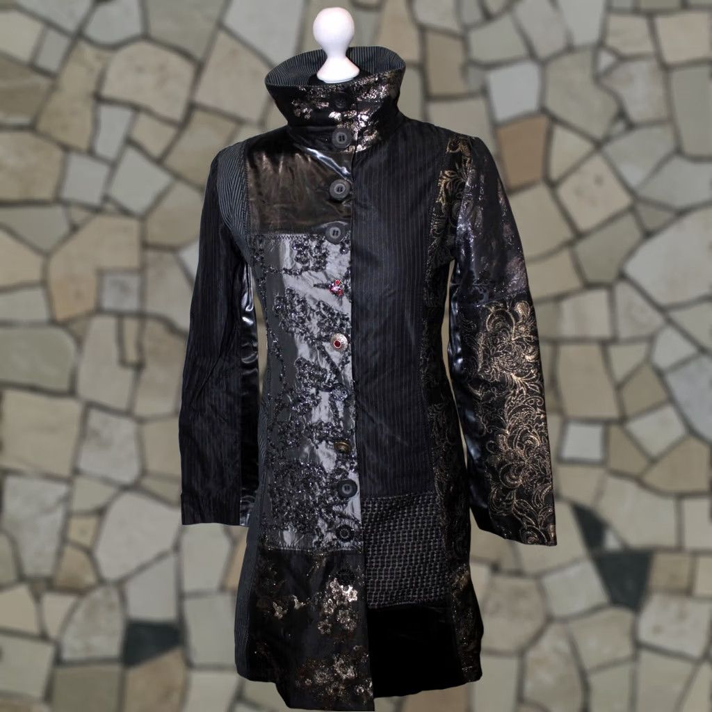 Desigual Desigual Coat Womens Size 38 Black Jacket Cardigan Coat Size XS / US 0-2 / IT 36-38 - 1 Thumbnail