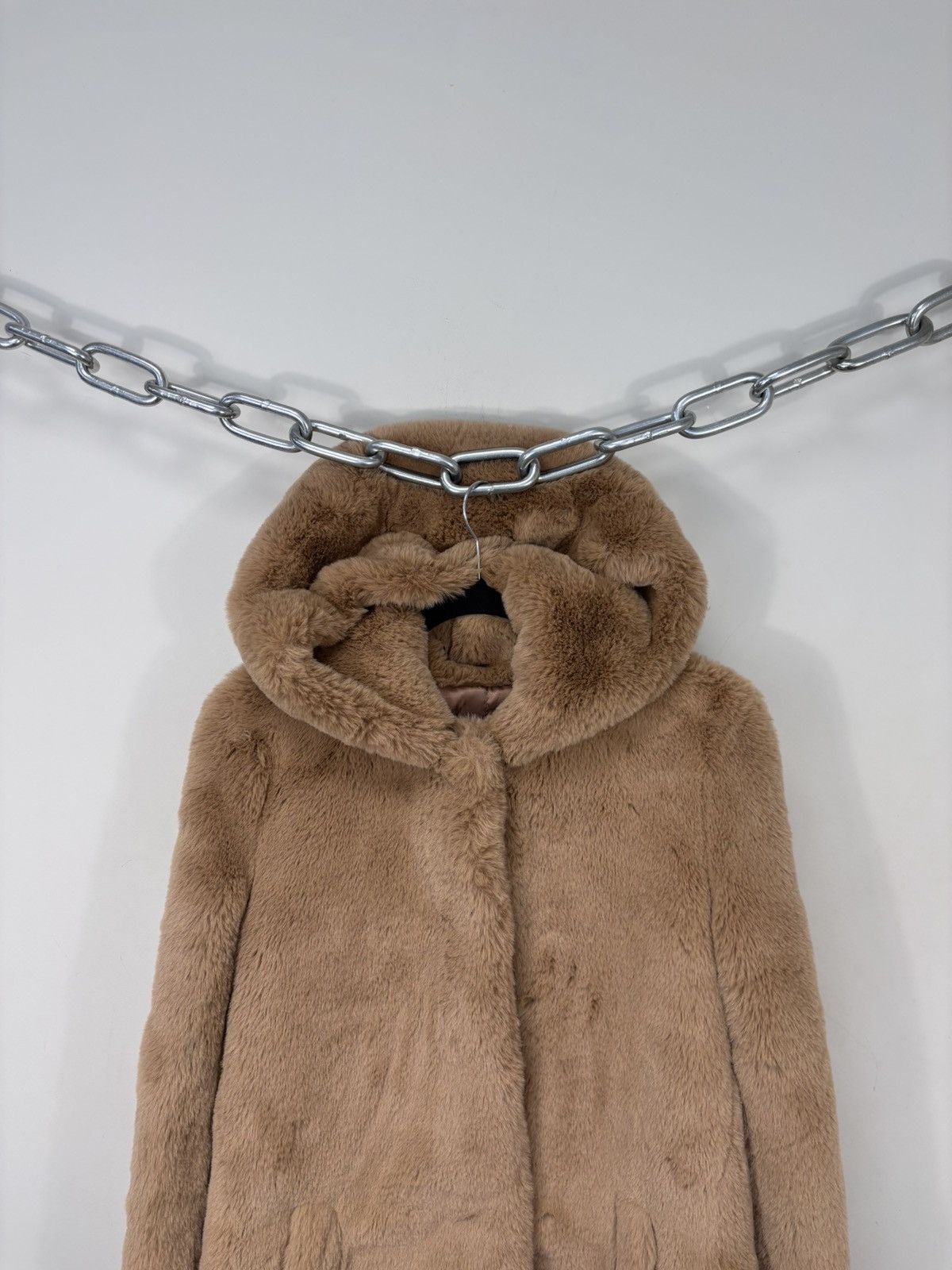 Sandro Sandro Paris NWT Women’s Mirage Long Jacket Faux Fur Hooded Size XS / US 0-2 / IT 36-38 - 2 Thumbnail