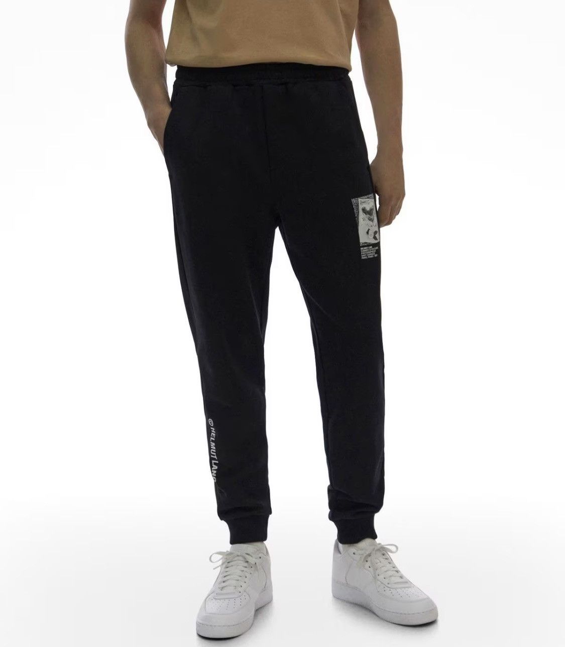 image of Helmut Lang Paris Post Card Jogger Black Size M, Men's