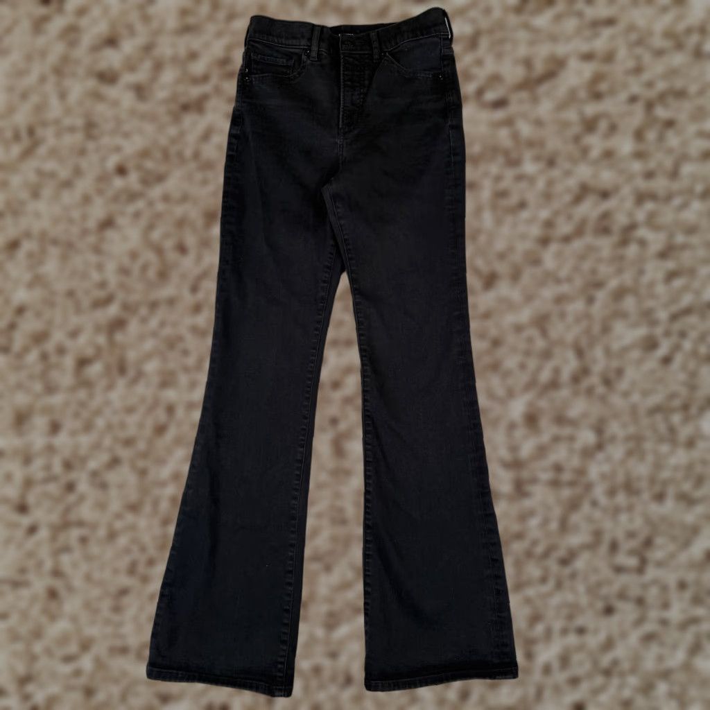 Express VINTAGE Express Womens Jeans Bootcut High Rise Black Cotton Blend 26x31 90s Designer Authentic Women's Size 26" / US 2 / IT 38 - 1 Thumbnail