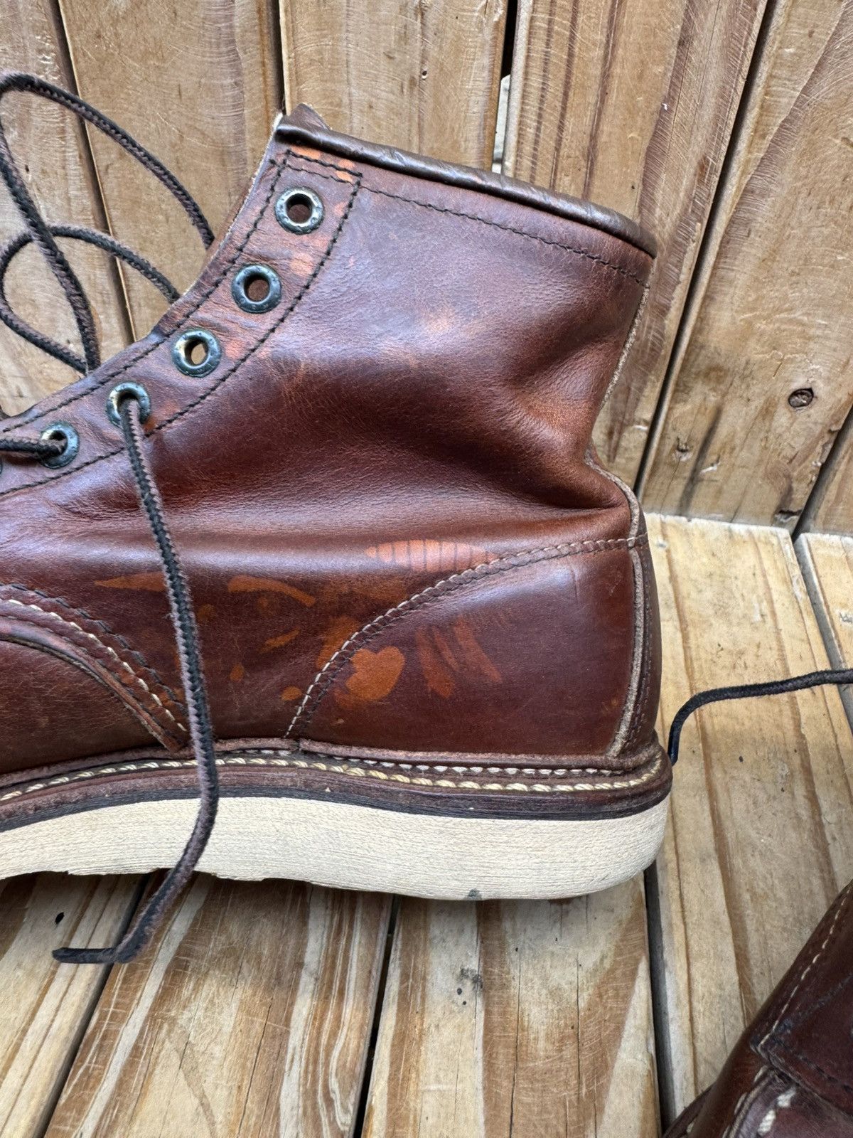 Red Wing Red Wing 1907 Copper Rough Brown Boots UK 7.5 D | EUR 41.5 Size US 8.5 / EU 41-42 - 21 Thumbnail