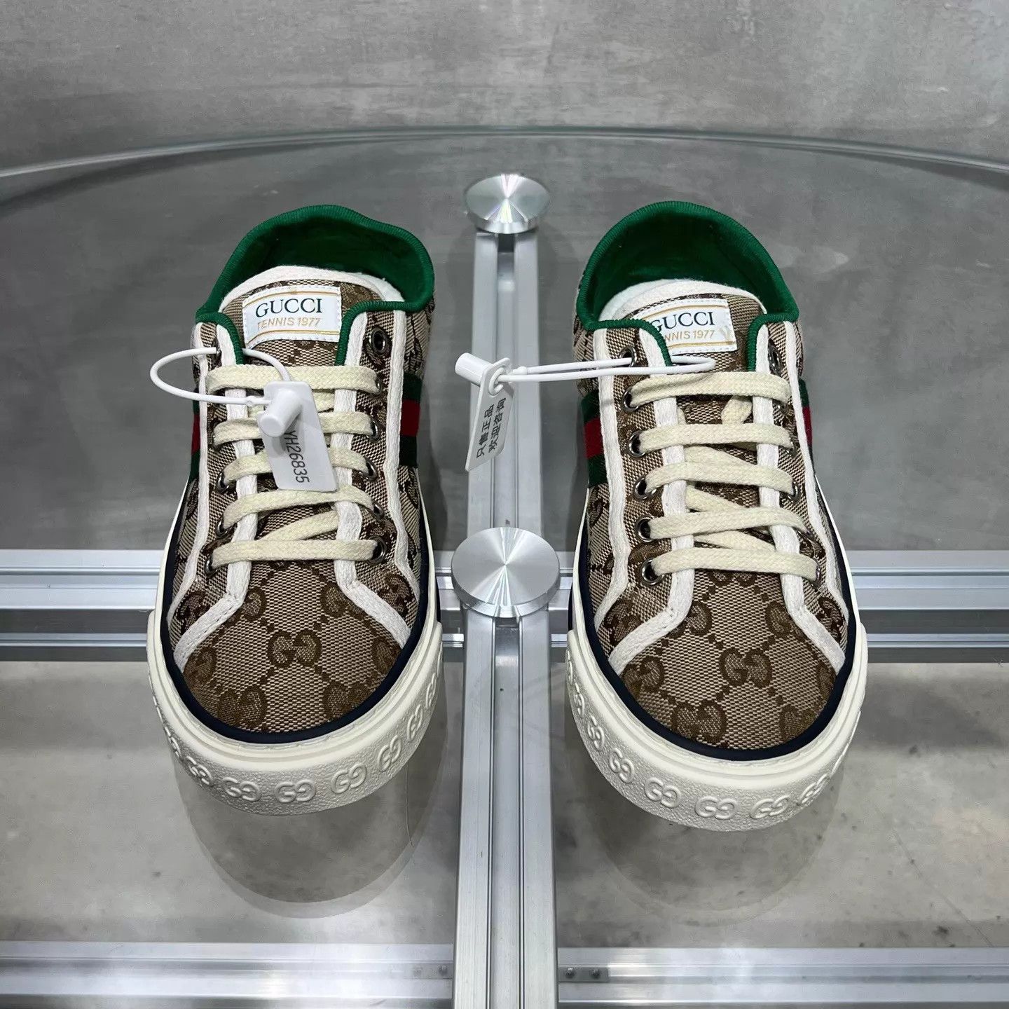 Gucci Gucci 1977 Tennis Sneaker Ebony 36.5 Size US 6 / IT 36 - 1 Thumbnail