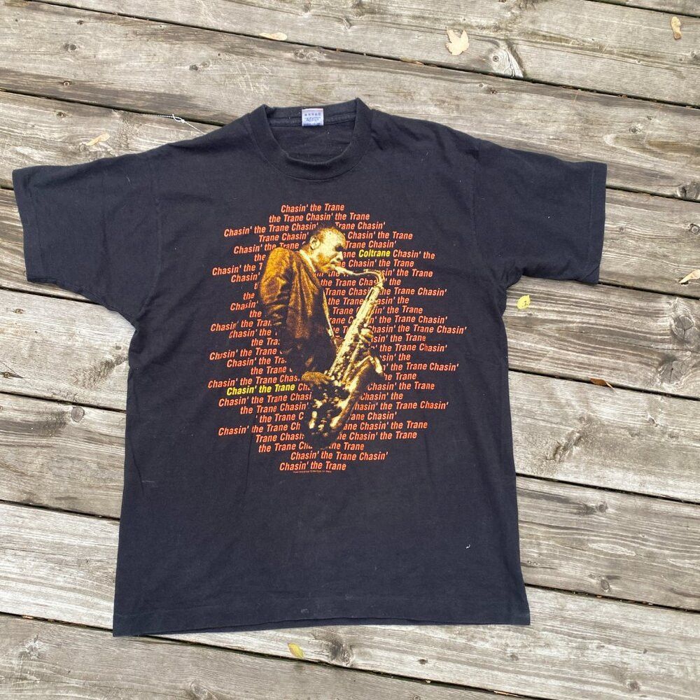 Fruit Of The Loom Vintage 1994 John Coltrane Chasin The Trane Jazz Tee T Shir Size US L / EU 52-54 / 3 - 2 Thumbnail