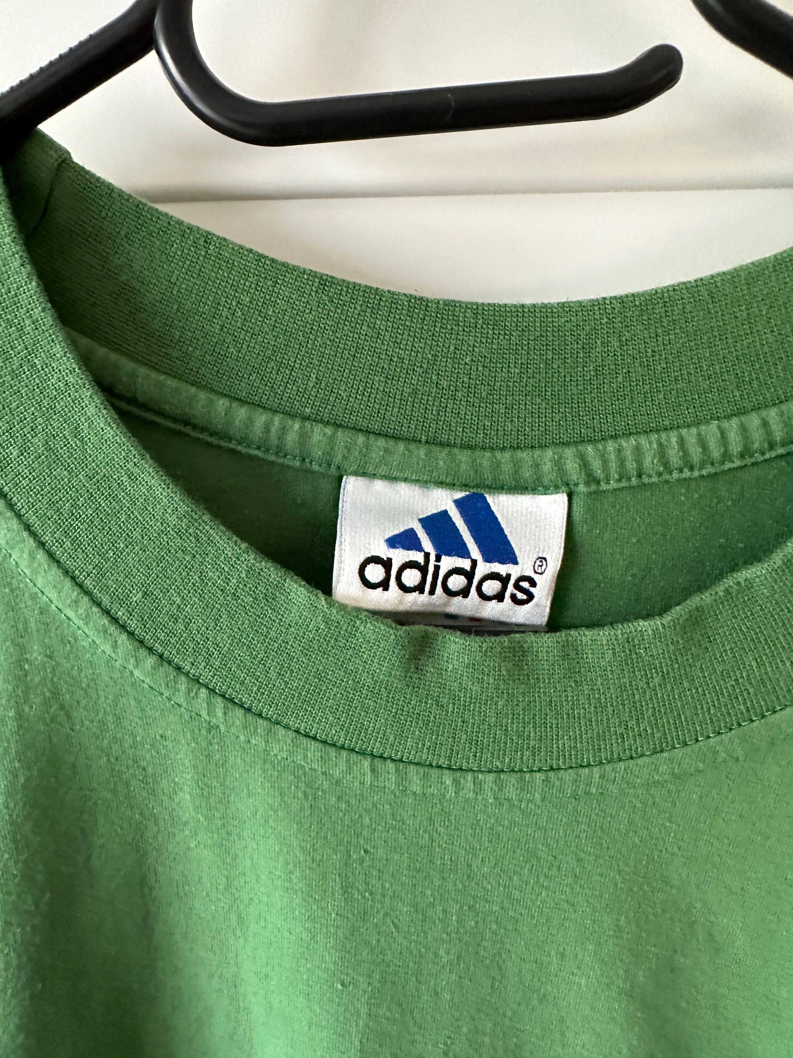 Vintage 90's ADIDAS vintage big logo t shirt green Size US XL / EU 56 / 4 - 3 Thumbnail