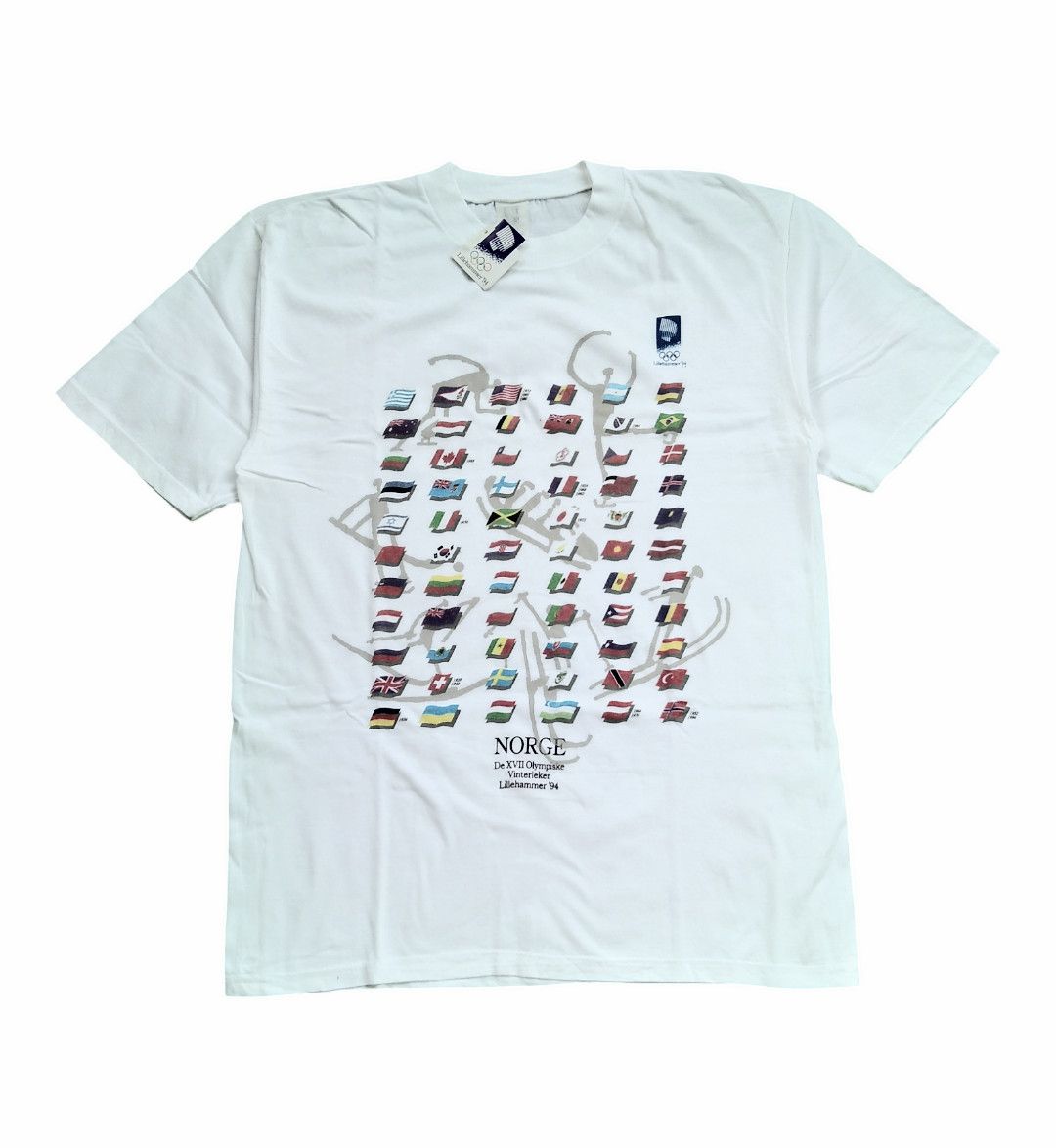 USA Olympics × Vintage VTG Lillehammer '94 Norge De XVII Olympiske Vinterleker Size US L / EU 52-54 / 3 - 1 Thumbnail