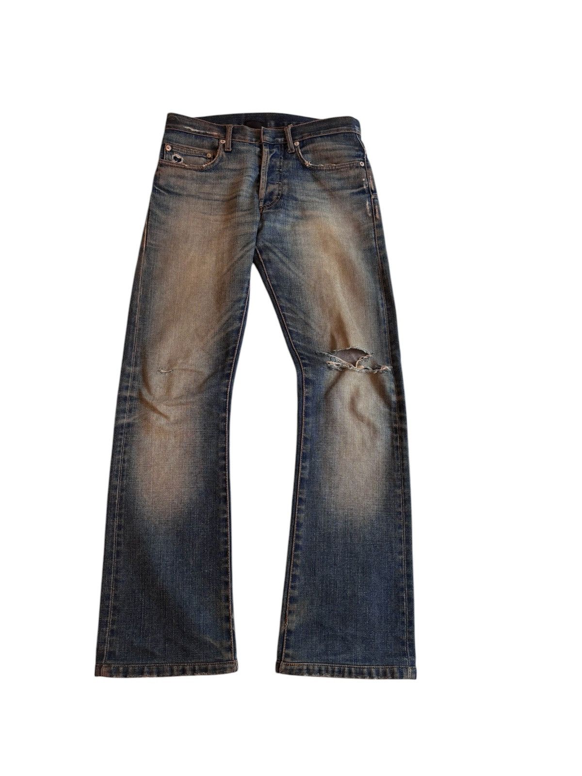 Dior × Hedi Slimane Dior Homme AW 2005 Rust Bootcut Denim Jeans by 