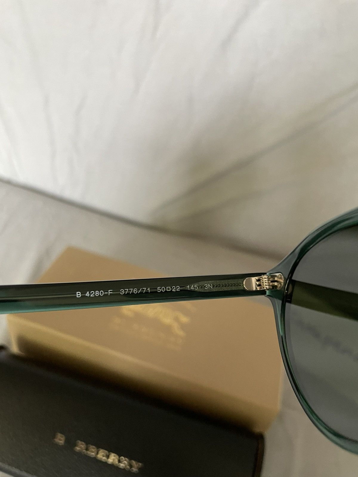 Burberry Men’s Burberry Sunglasses Green B4280F Size ONE SIZE - 13 Thumbnail