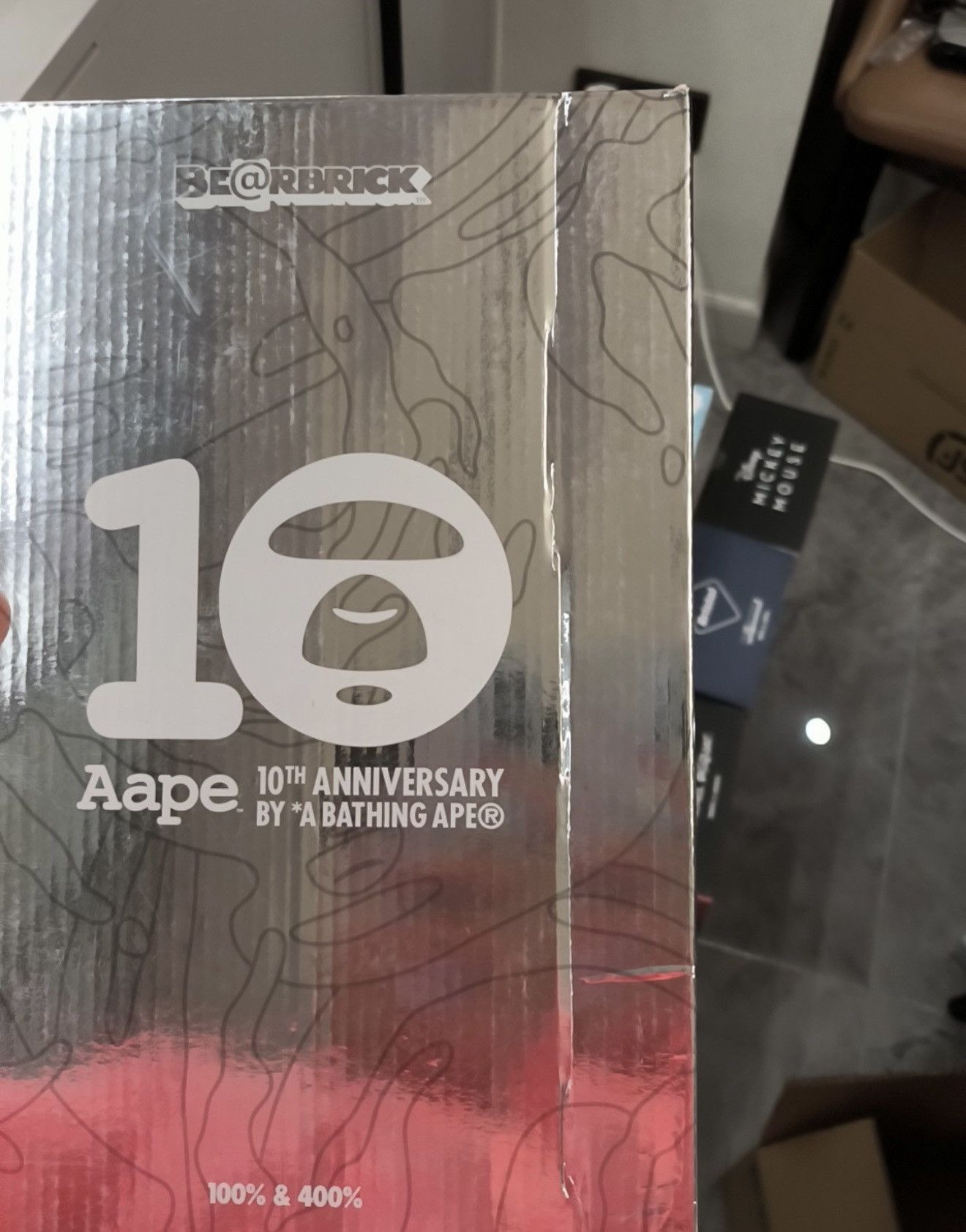 Japanese Brand Bearbrick Aape By A Bathing 10th Anniversary 100% & 400% Set Size ONE SIZE - 3 Thumbnail
