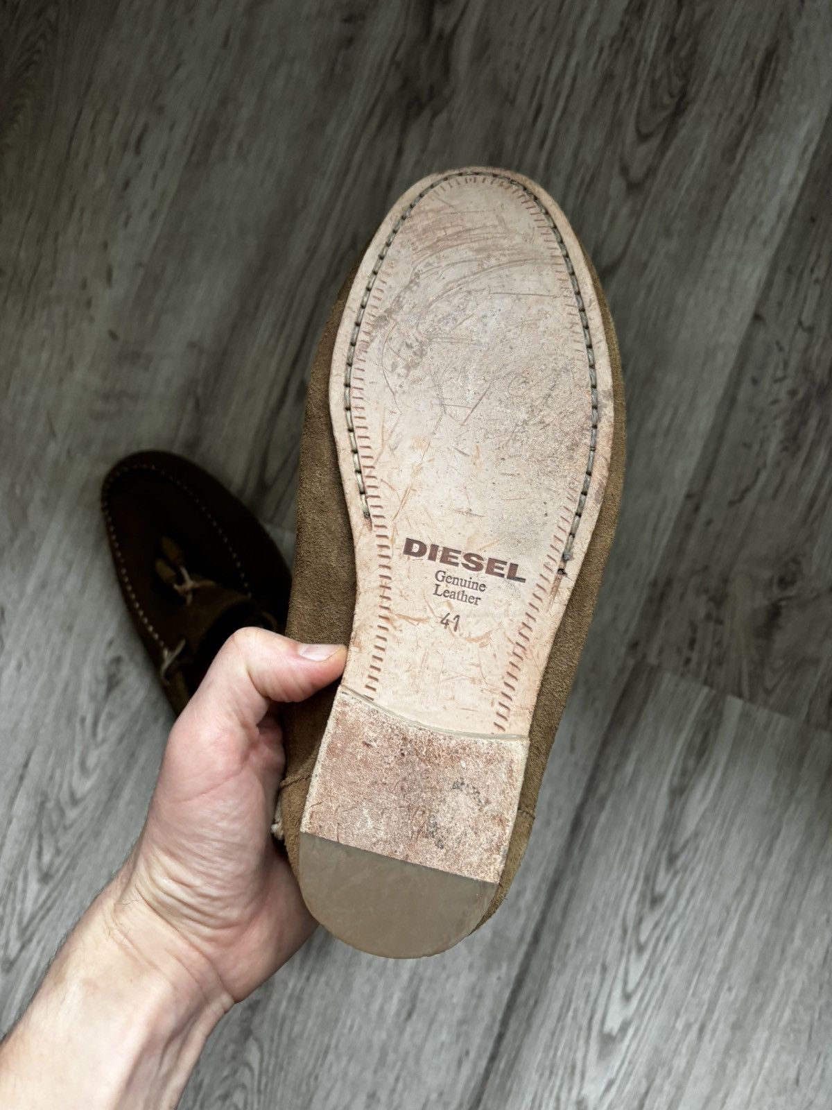 Diesel Diesel Men’s Brown Suede Leather Driving Loafers Tassel Size US 8 / EU 41 - 12 Thumbnail