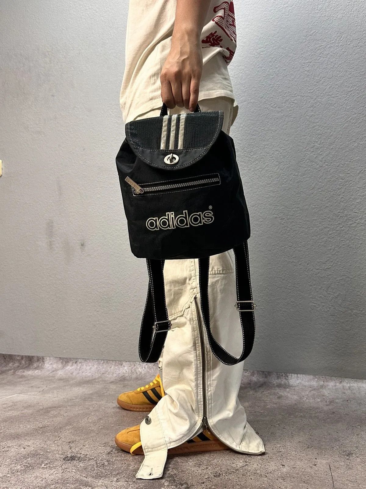 Adidas 80s Adidas West Germany backpack sling bag Vintage Y2K Size ONE SIZE - 6 Thumbnail