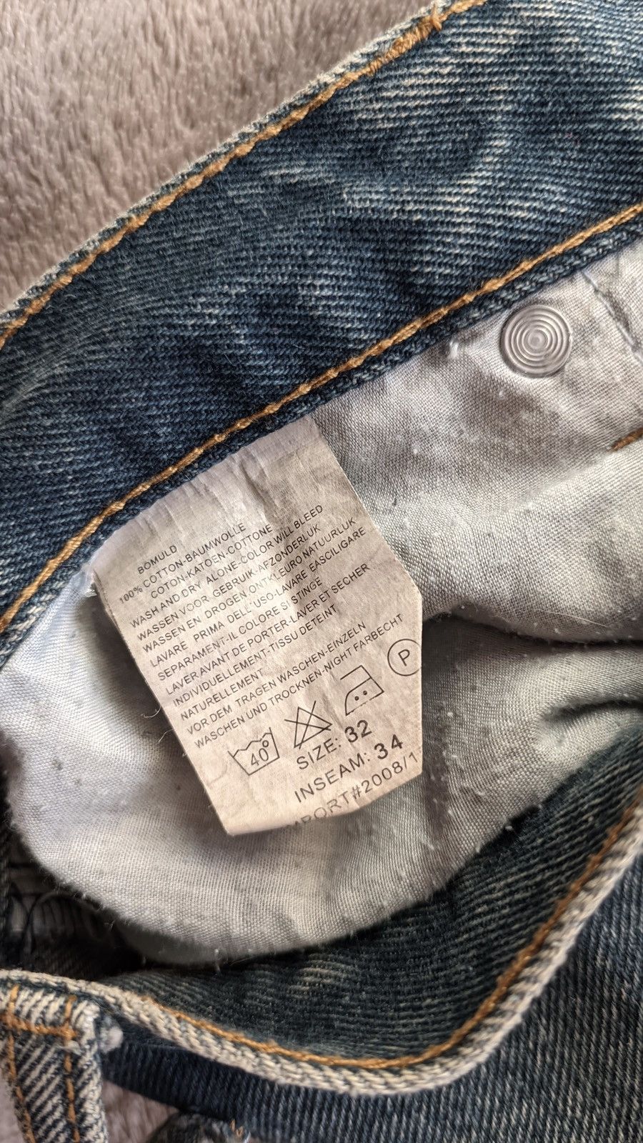 Japanese Brand Helmut Lang LGB Vibe Y2K Straight Faded Mudwash Jeans Size US 32 / EU 48 - 7 Thumbnail