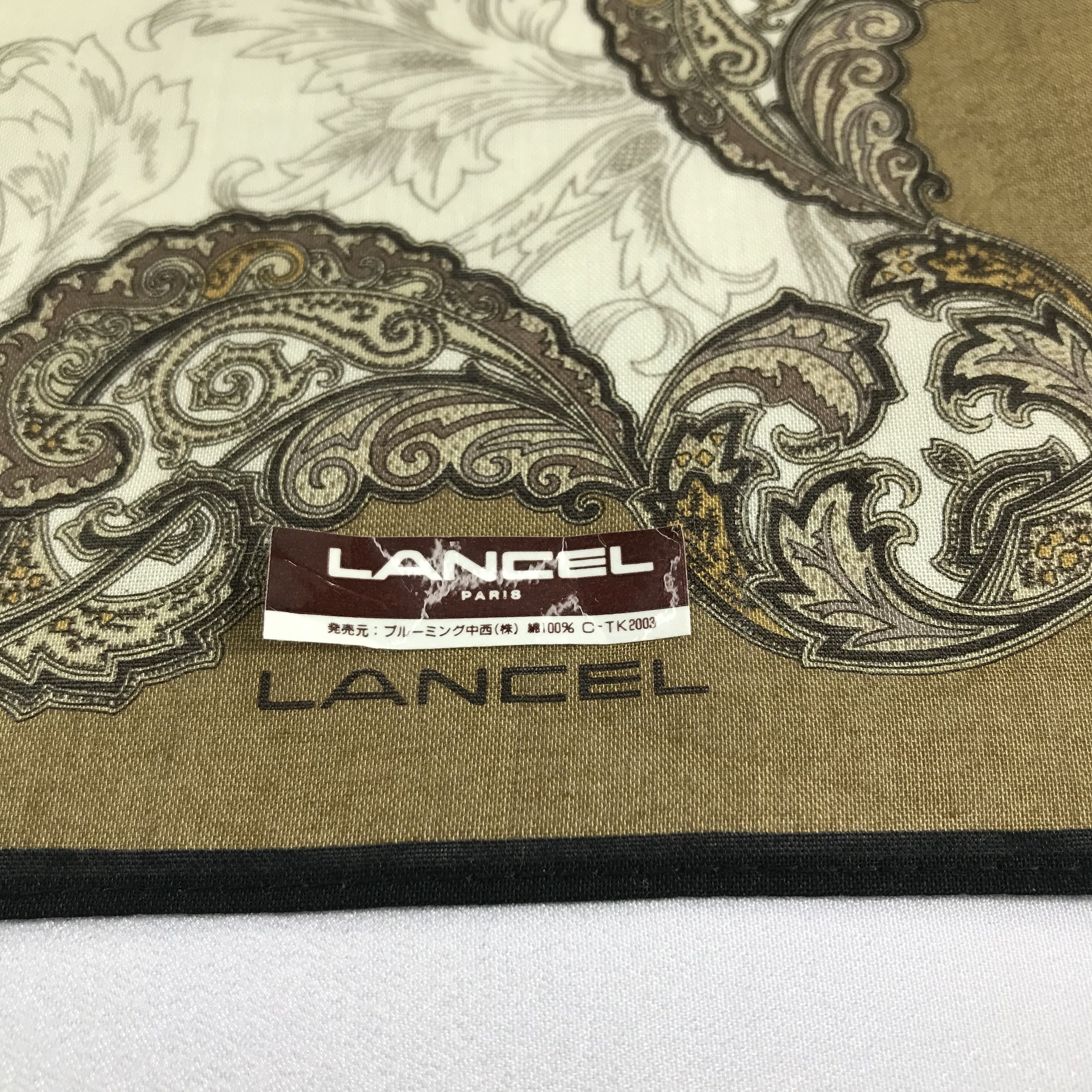 Lancel Lancel Paisley Handkerchief Neckerchief Bandana H1233 Size ONE SIZE - 3 Thumbnail