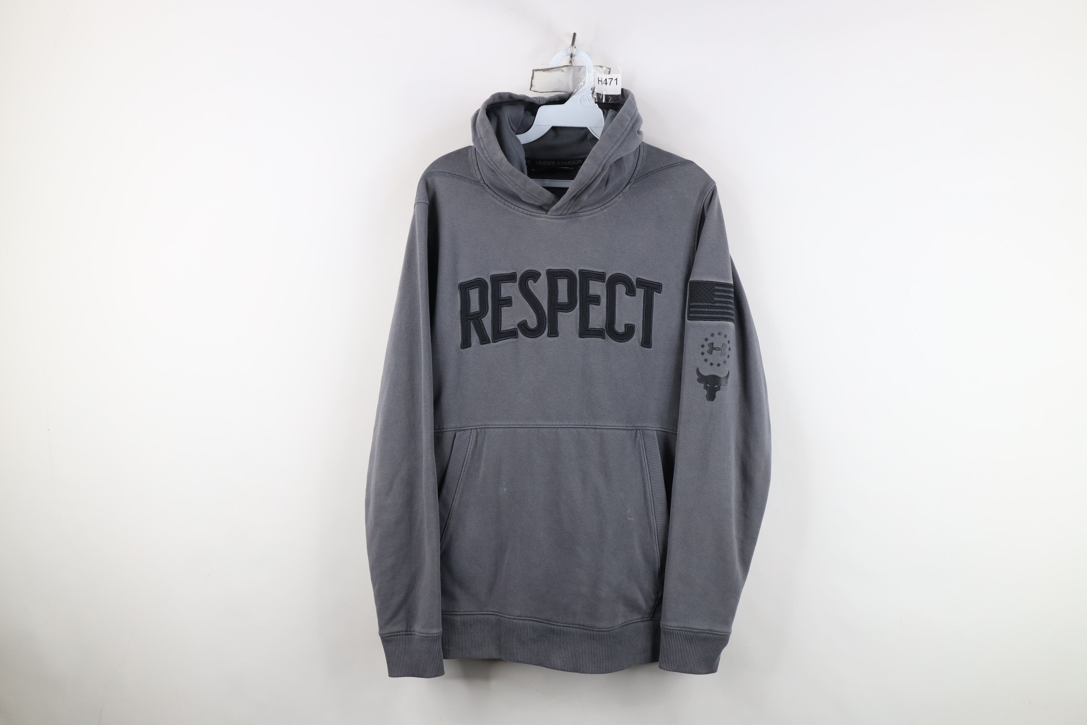 Under Armour Under Armour x Project Rock Spell Out Respect Hoodie Gray Size US M / EU 48-50 / 2 - 1 Thumbnail