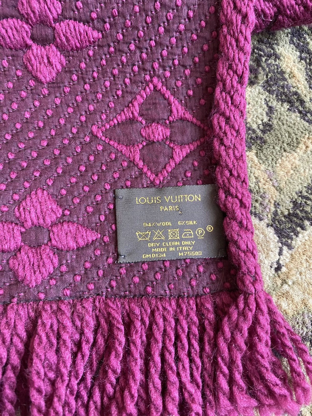 Louis Vuitton Louis Vuitton Monogram Wool Scarf Size ONE SIZE - 2 Thumbnail