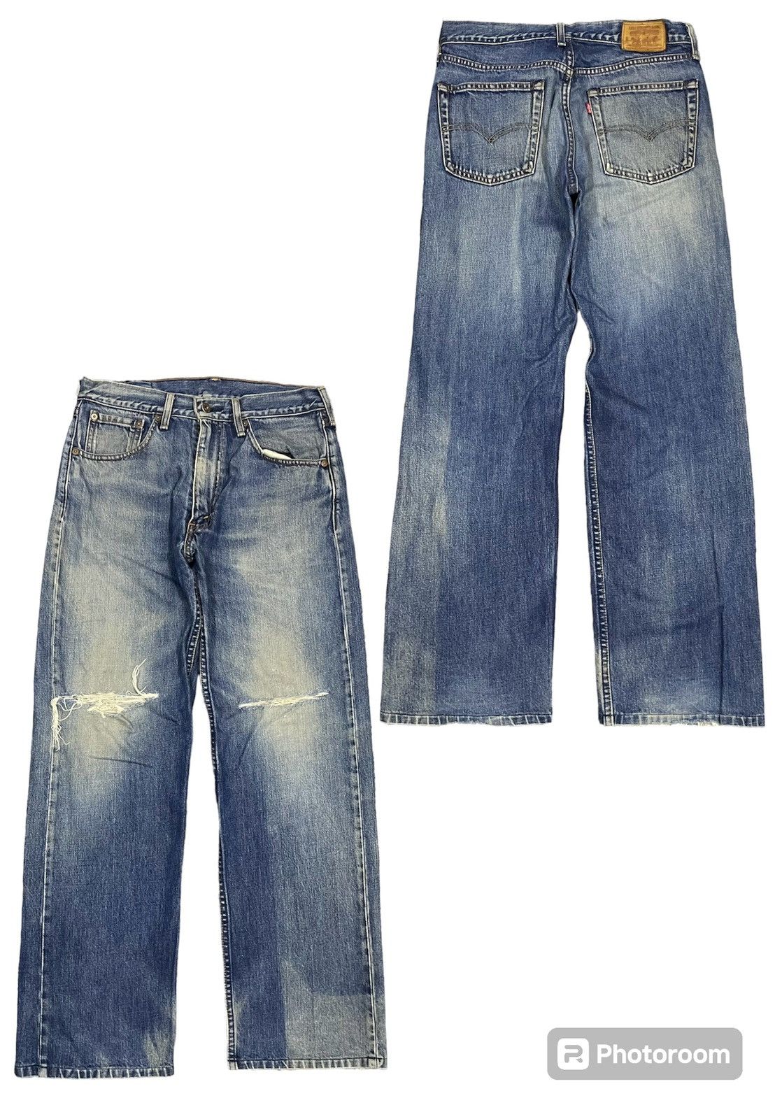 Levi's Vintage Clothing 90s LEVIS 503 J22 DISTRESSED DENIM FADED DESIGN Size US 28 / EU 44 - 1 Thumbnail
