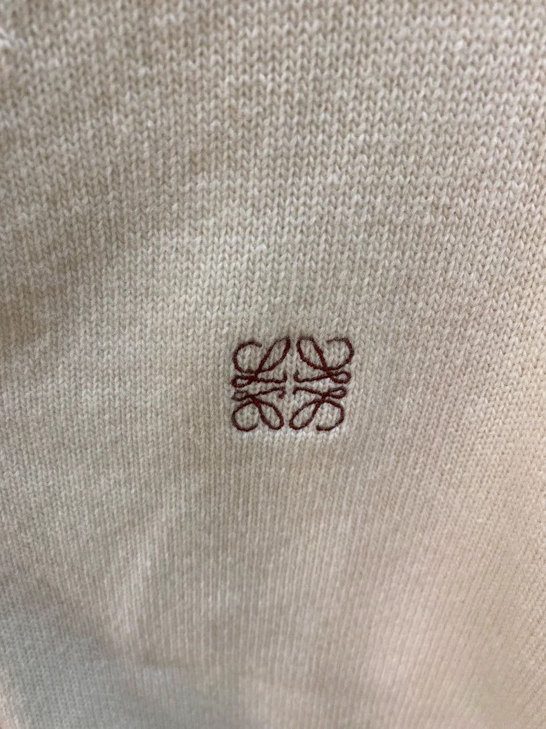 Loewe LOEWE Anagram Asymmetric Wool Knit Open Weave in beige Size XS / US 0-2 / IT 36-38 - 6 Thumbnail