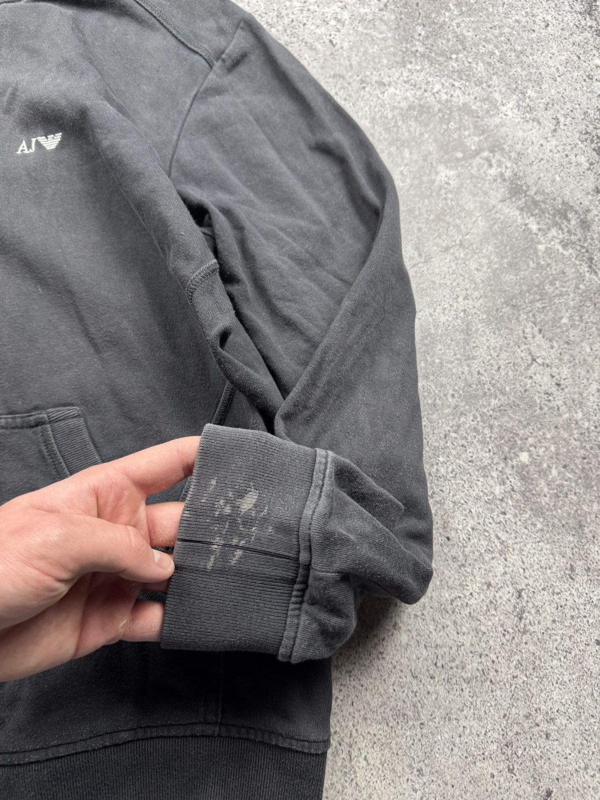 Armani Vintage Armani Jeans Y2K Faded Zip Hoodie Avant Garde Japan Size US L / EU 52-54 / 3 - 9 Thumbnail