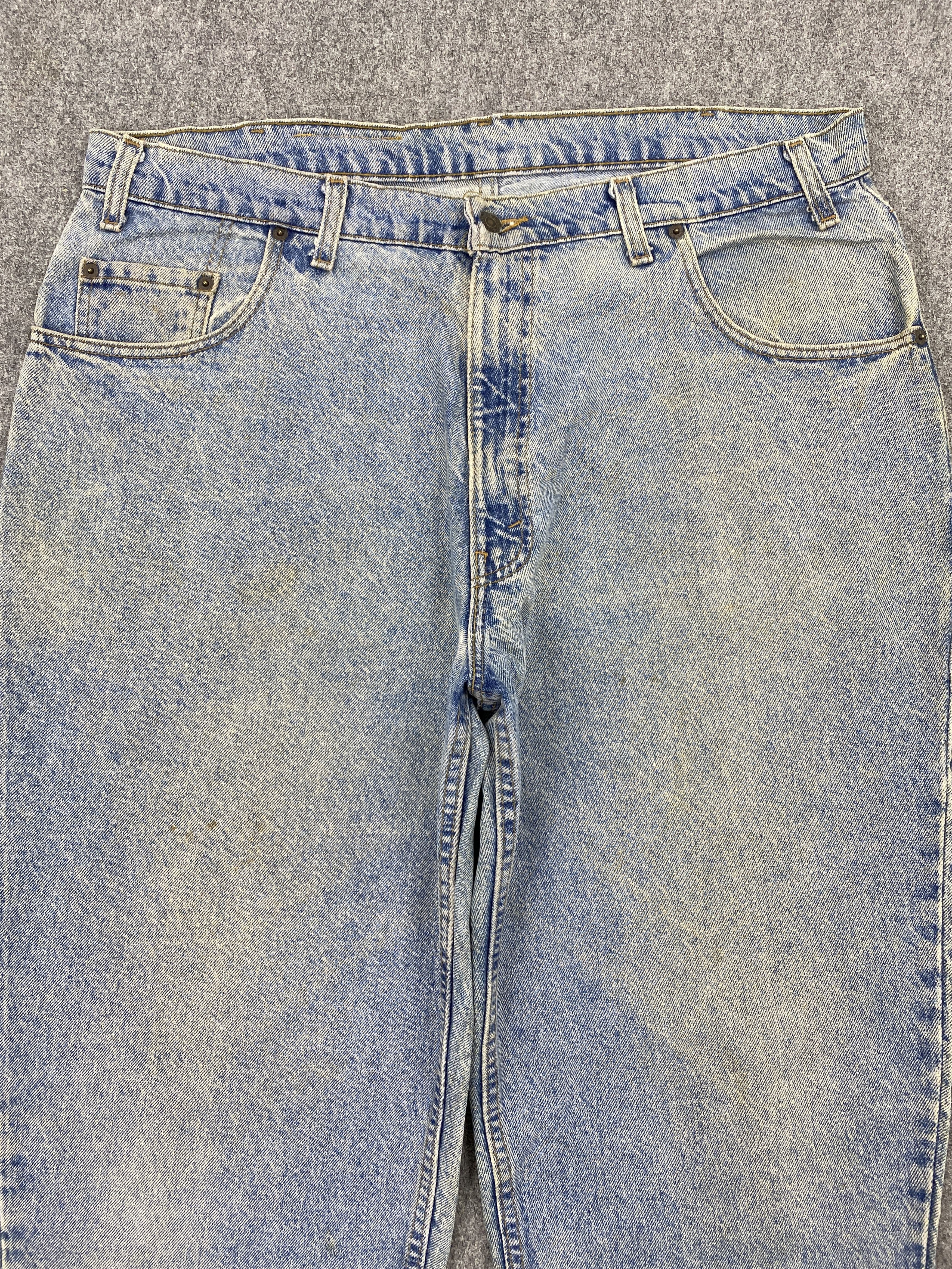 Levi's Vintage 90s Levis 545 Baggy Faded Blue Jeans S0038 Size US 39 - 2 Thumbnail