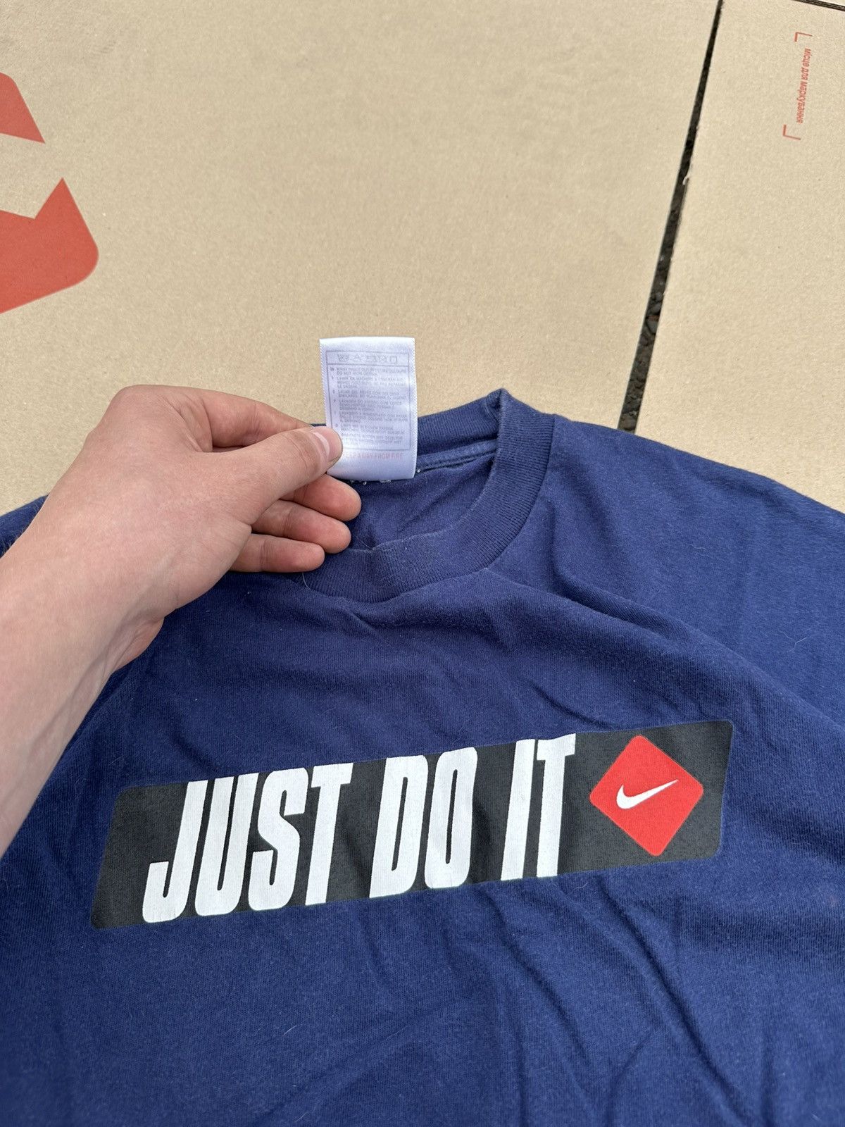 Nike × Vintage Vintage Nike Just Do It T-Shirt Y2K Style Size US S / EU 44-46 / 1 - 8 Thumbnail