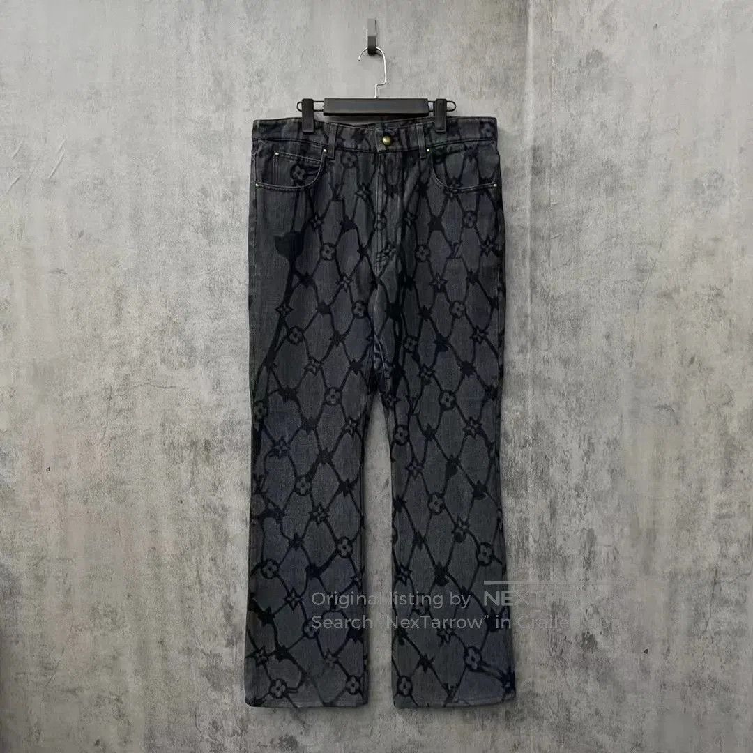 new louis vuitton logo denim pants.