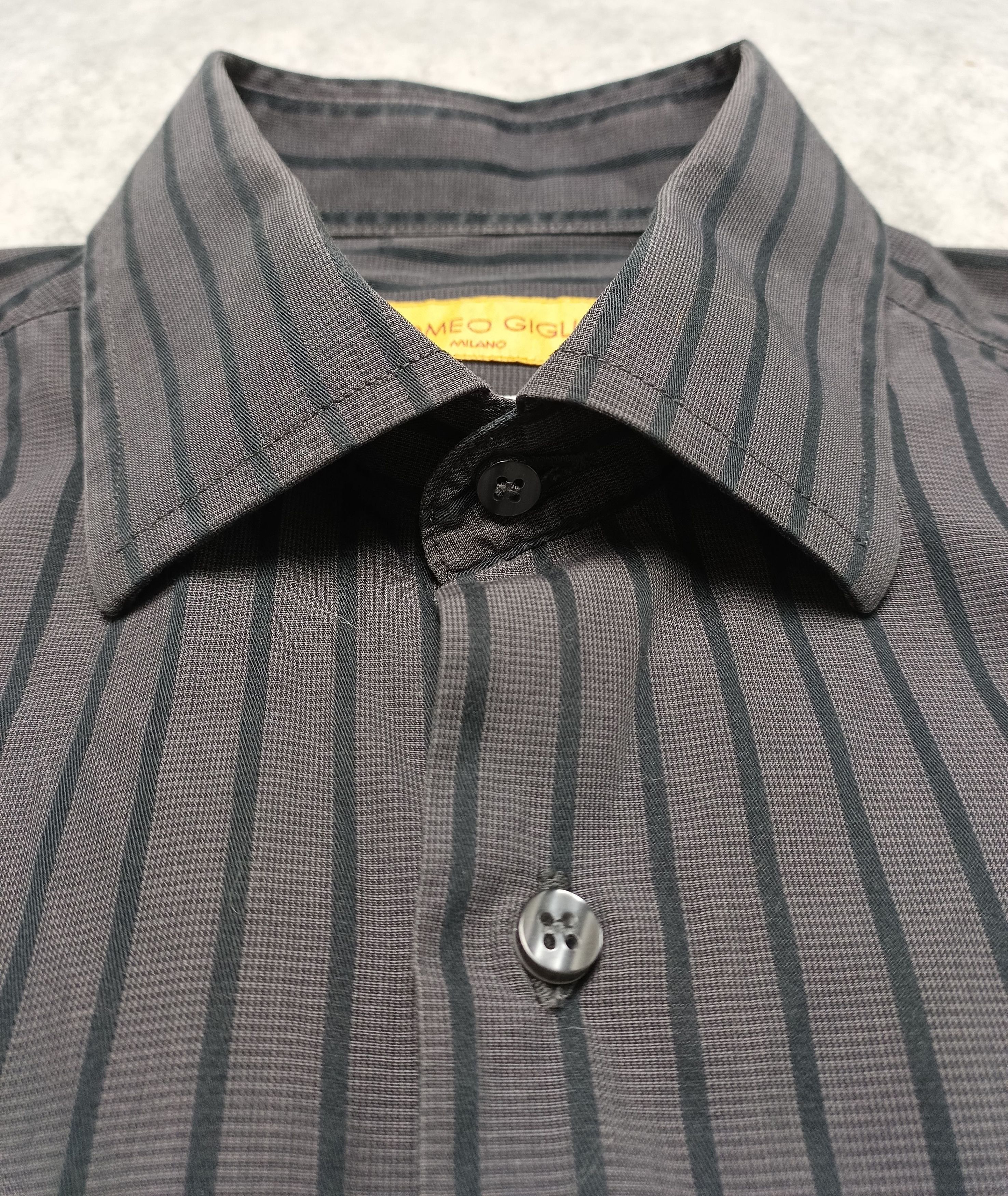 Romeo Gigli Romeo Gigli Slim Fit Black Button Down Shirt Sz 15.5 / 39 Size US M / EU 48-50 / 2 - 4 Thumbnail