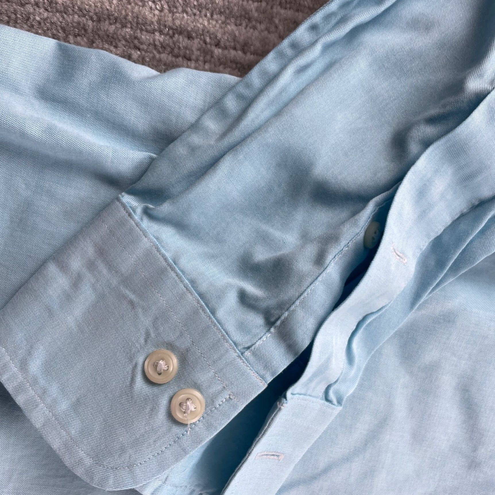 Ralph Lauren Lauren Ralph Lauren Shirt Adult Large Blue Long Sleeve Button Up Non Iron Mens Size US L / EU 52-54 / 3 - 5 Thumbnail
