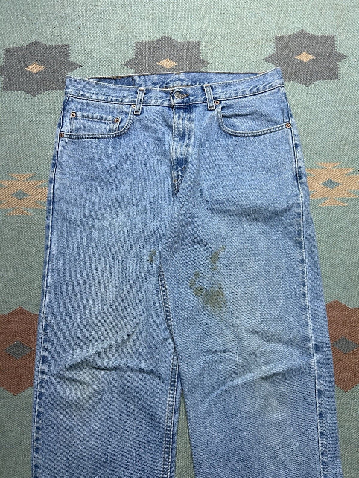 Vintage Vtg 90s Levi’s 550 jeans relaxed skater USA light wash 33x32 Size US 33 - 3 Thumbnail