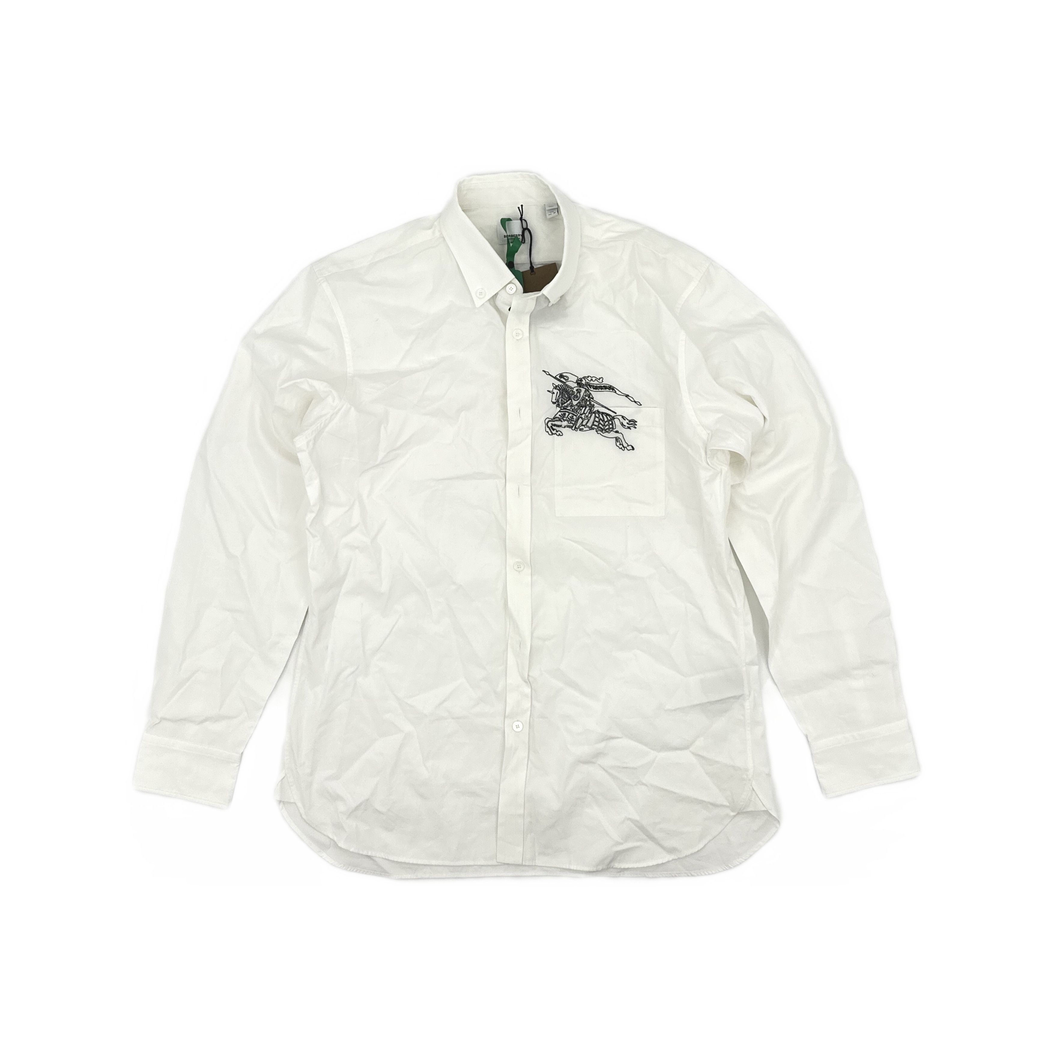 Burberry Burberry Embroidered Knight Button Up Shirt Size XL Size US S / EU 44-46 / 1 - 1 Thumbnail