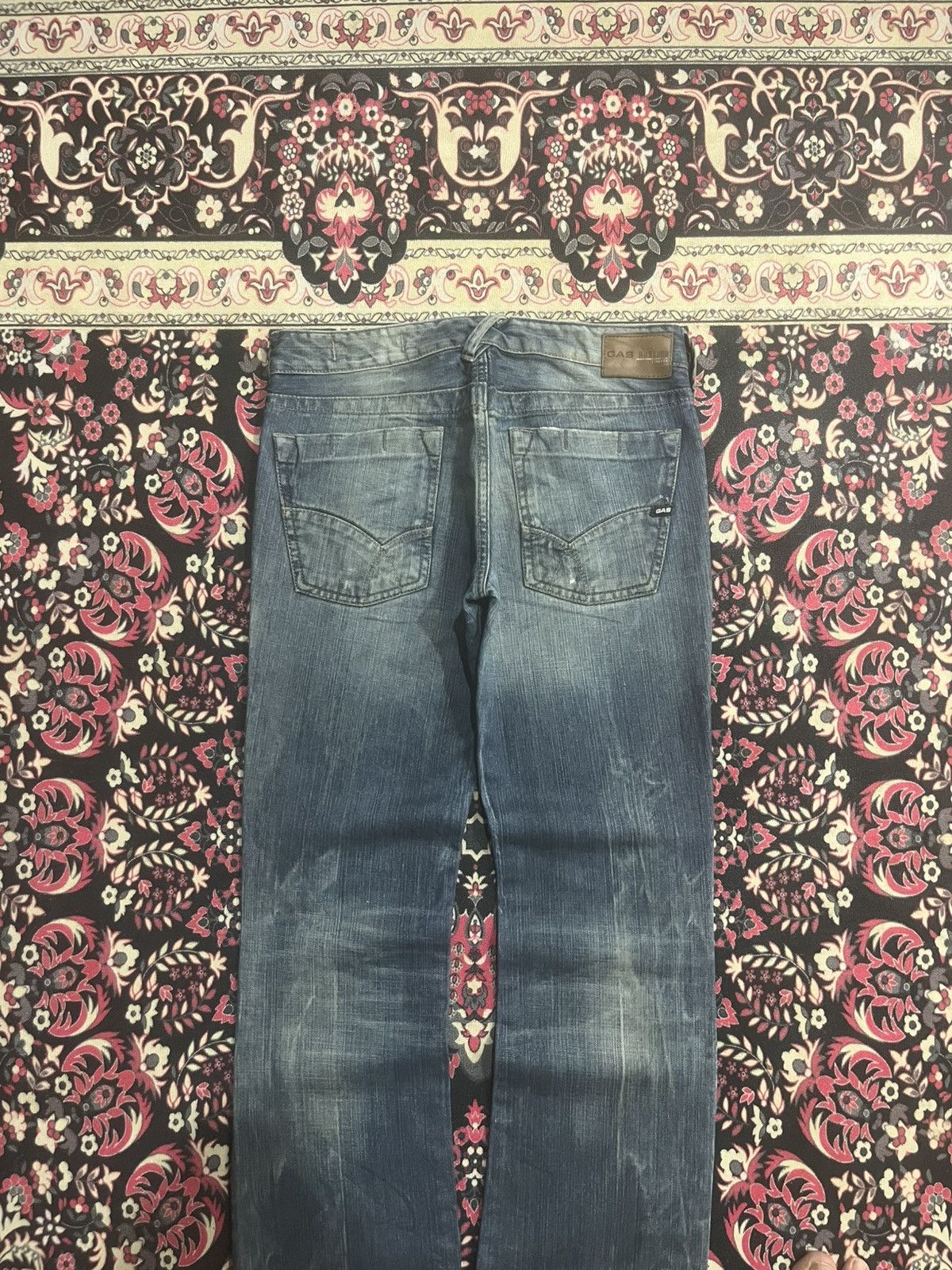 GAS Vintage GAS Blue Faded Washed Straight Leg Jeans Size US 32 / EU 48 - 7 Thumbnail