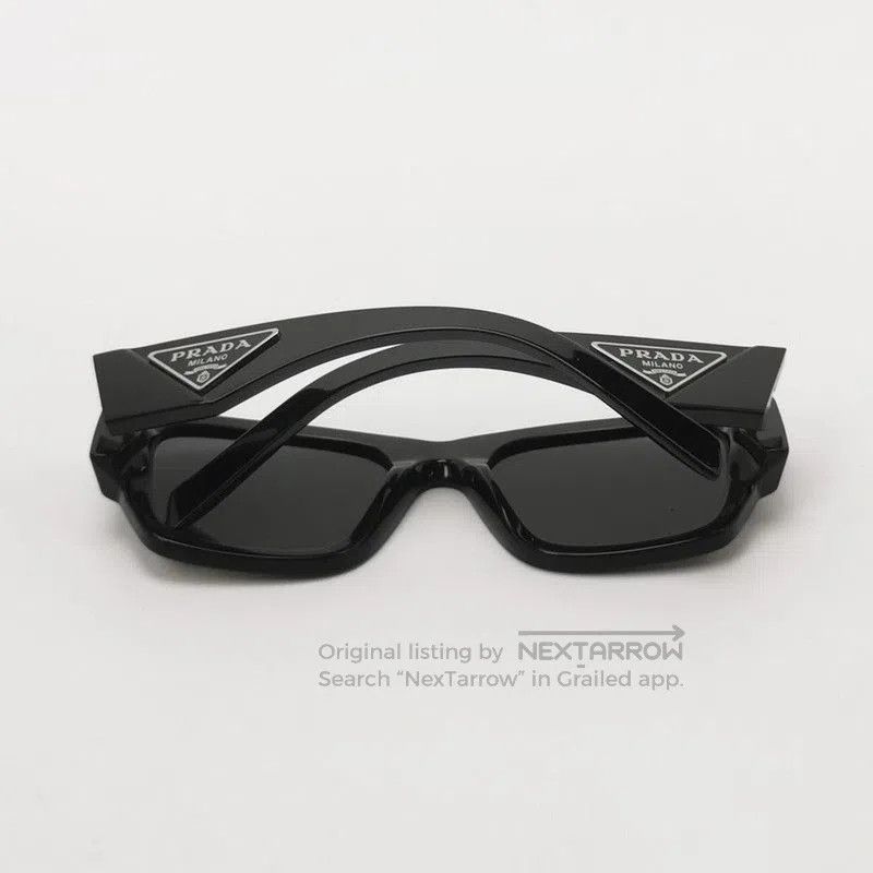 Prada Prada Triangle Logo Frame Sunglasses. Size ONE SIZE - 5 Thumbnail