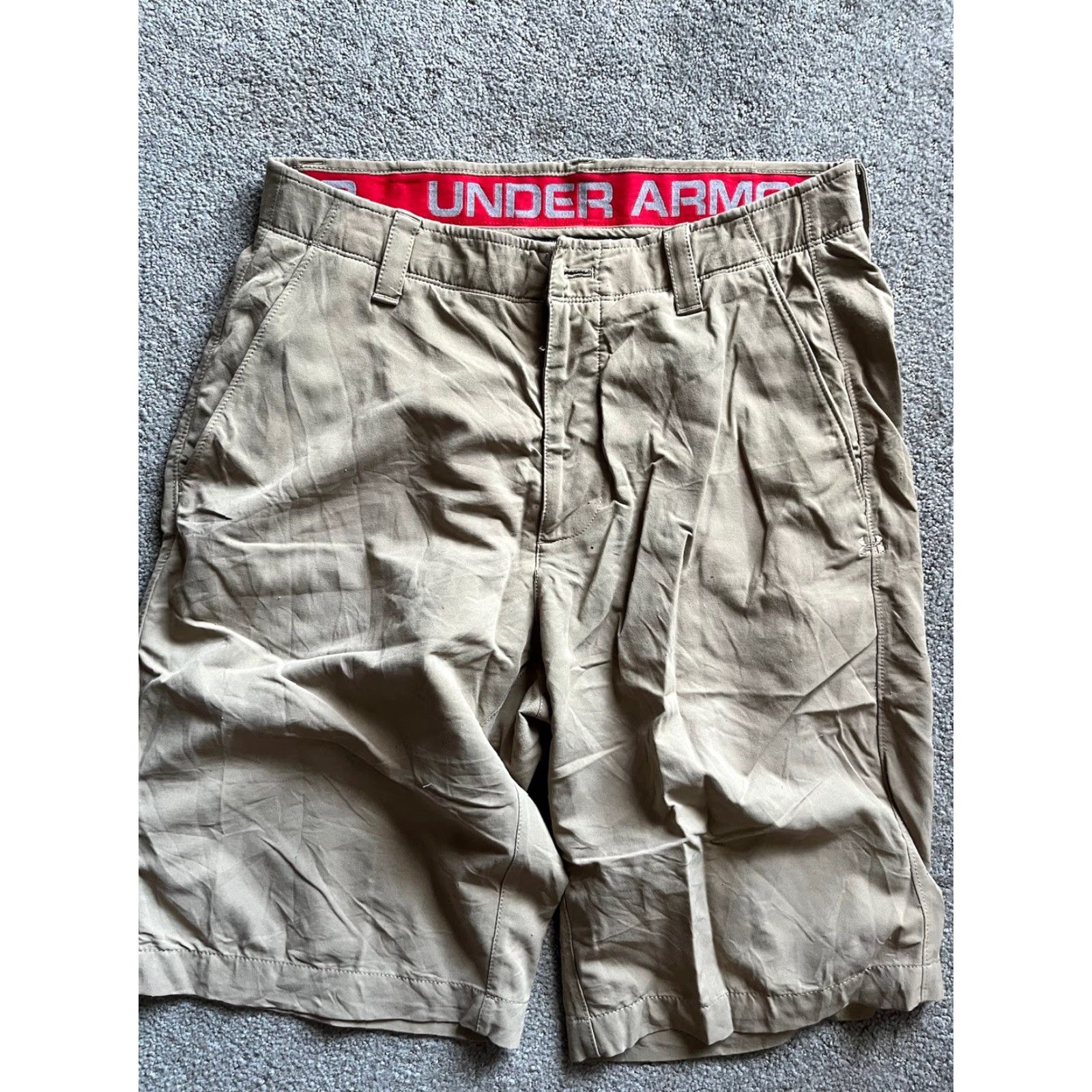 Under Armour Under Armour Golf Shorts Mens 32 Beige Waist Casual Size US 32 / EU 48 - 3 Thumbnail