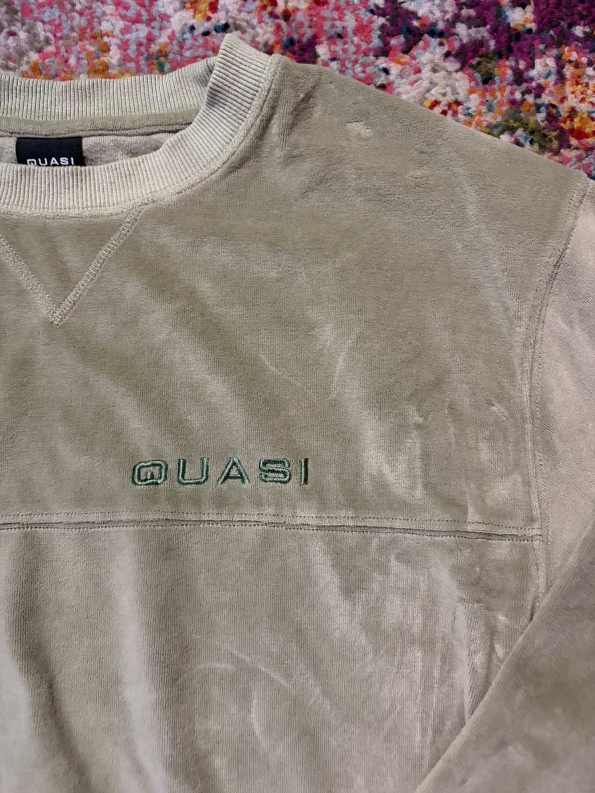 Quasi Skateboards Quasi Velour Crewneck Sweatshirt Size US XL / EU 56 / 4 - 2 Thumbnail