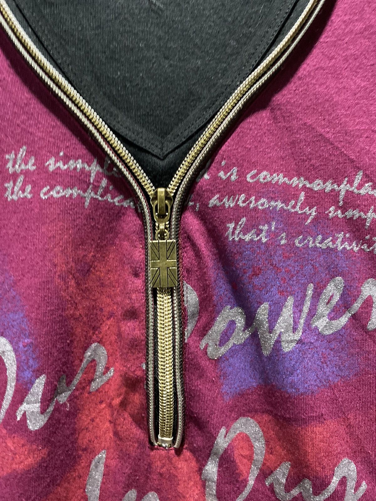 Hysteric Glamour × If Six Was Nine × Japanese Brand Euroyal Purple Poem Double Layer Zipper Long Sleeve Size US M / EU 48-50 / 2 - 4 Thumbnail