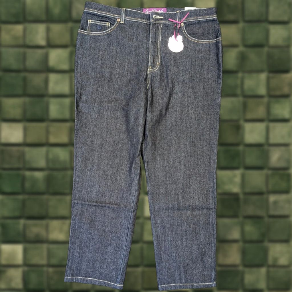 Gloria Vanderbilt Gloria Vanderbilt Amanda Classic Fit 16P Petite Stretch Jeans Womens Denim Tapered 5-Pocket Indigo NWT Size 38" / US 16 / IT 52 - 1 Thumbnail