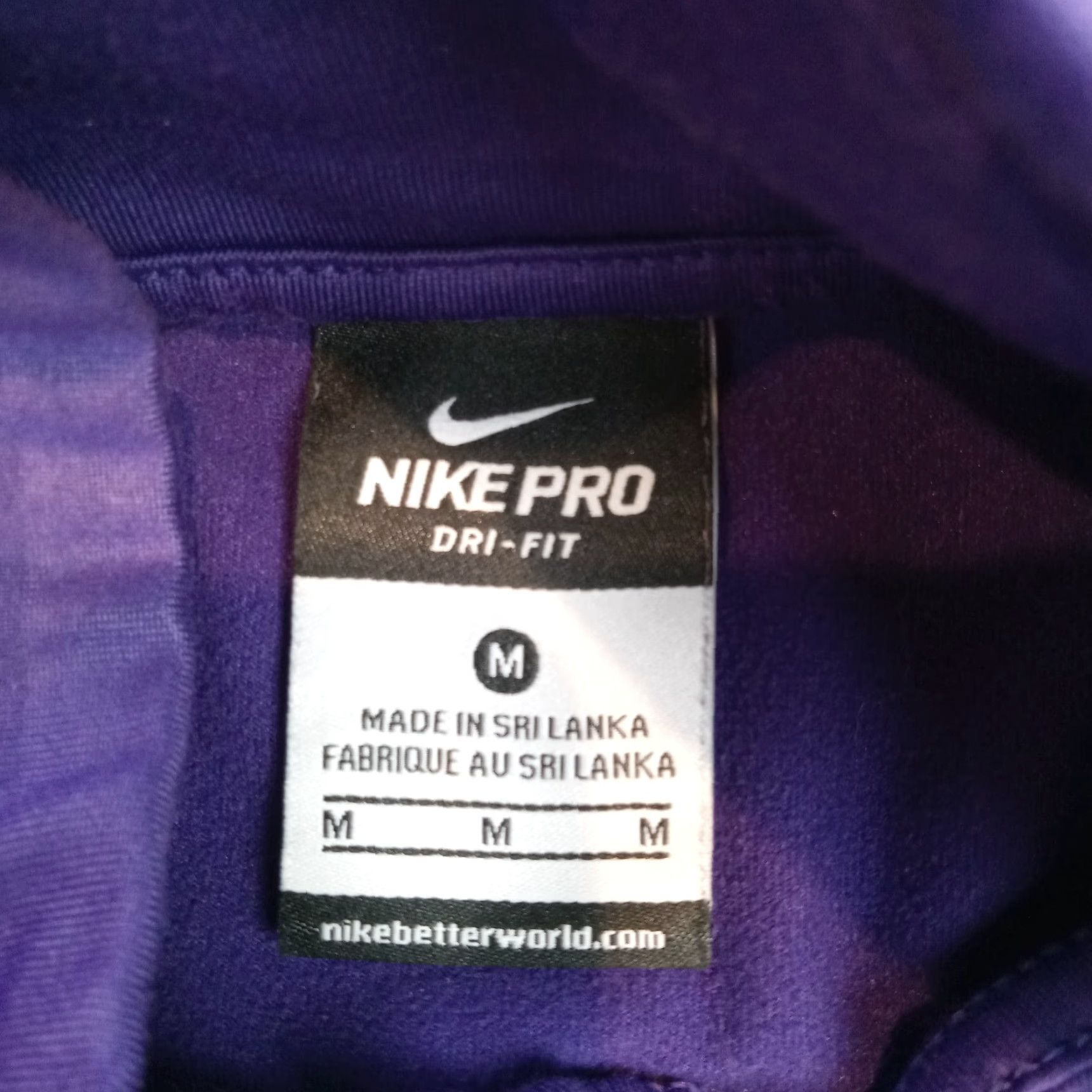 Nike Nike Womens Medium Purple Striped Sweater Long Sleeve Mock Neck Lightweight Size M / US 6-8 / IT 42-44 - 5 Thumbnail